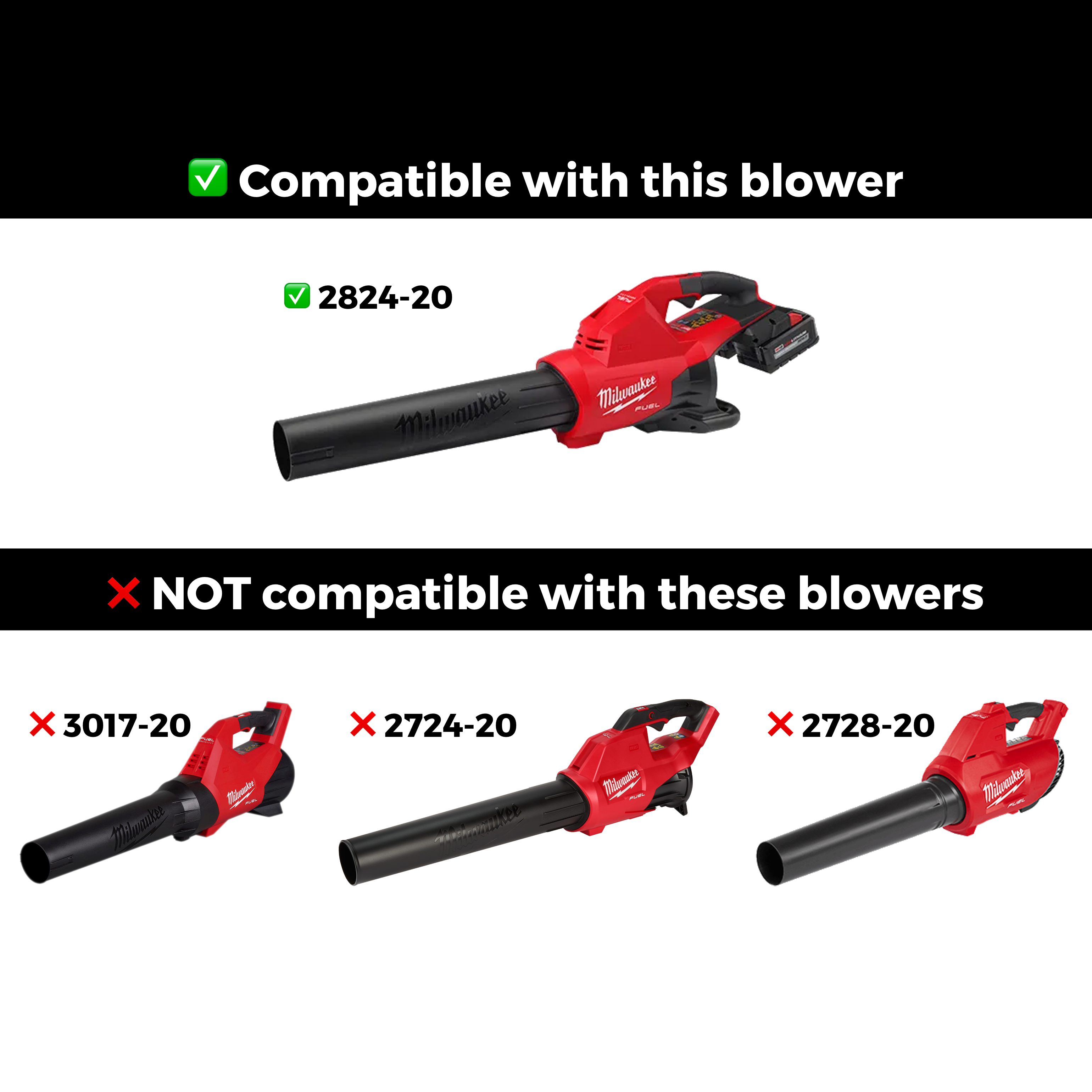 STUBBY® Car Drying Nozzle for Milwaukee M18 FUEL Dual Battery Leaf Blower (2824-20)