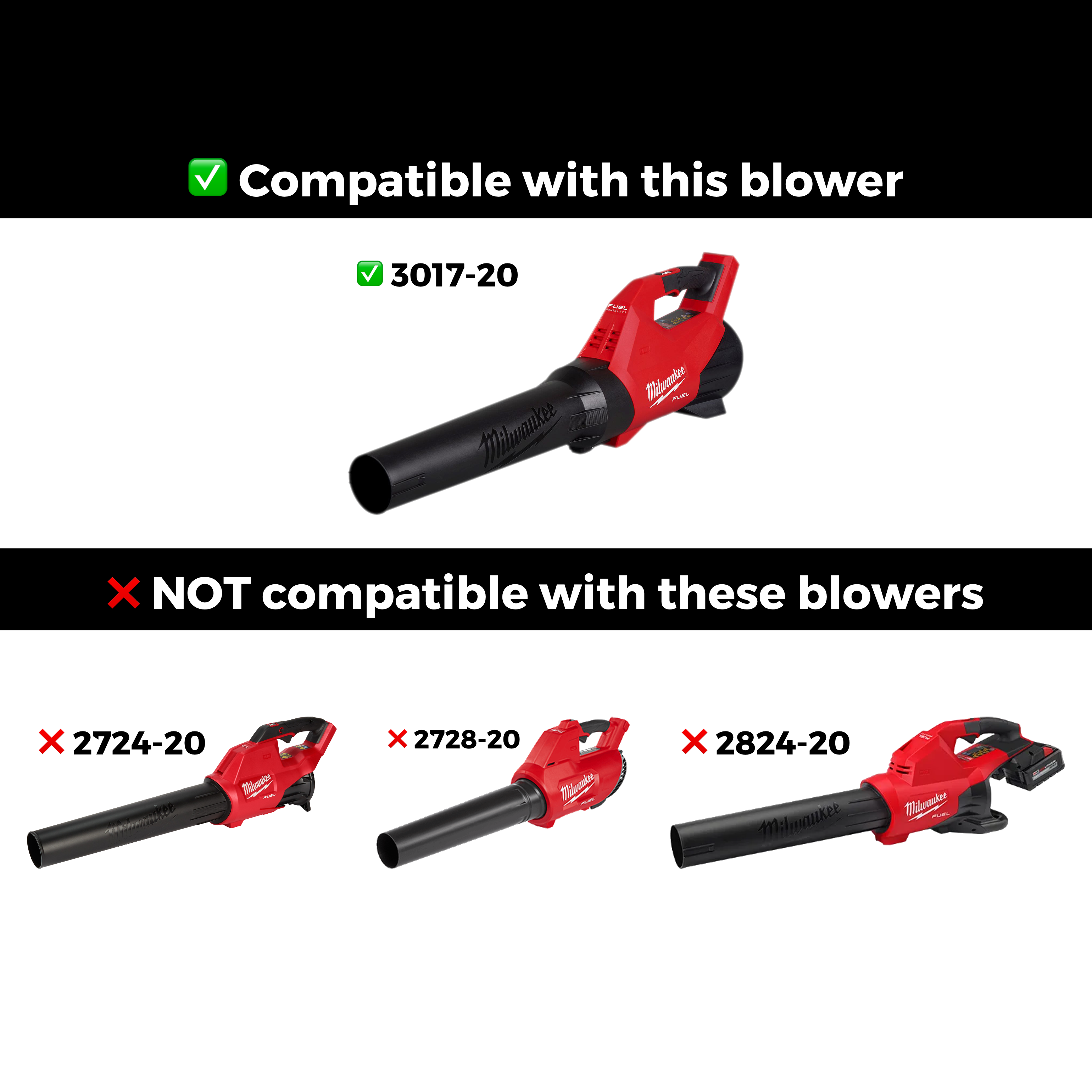 STUBBY® Car Drying Nozzle for Milwaukee M18 FUEL Gen III Single Battery Leaf Blower (3017-20)