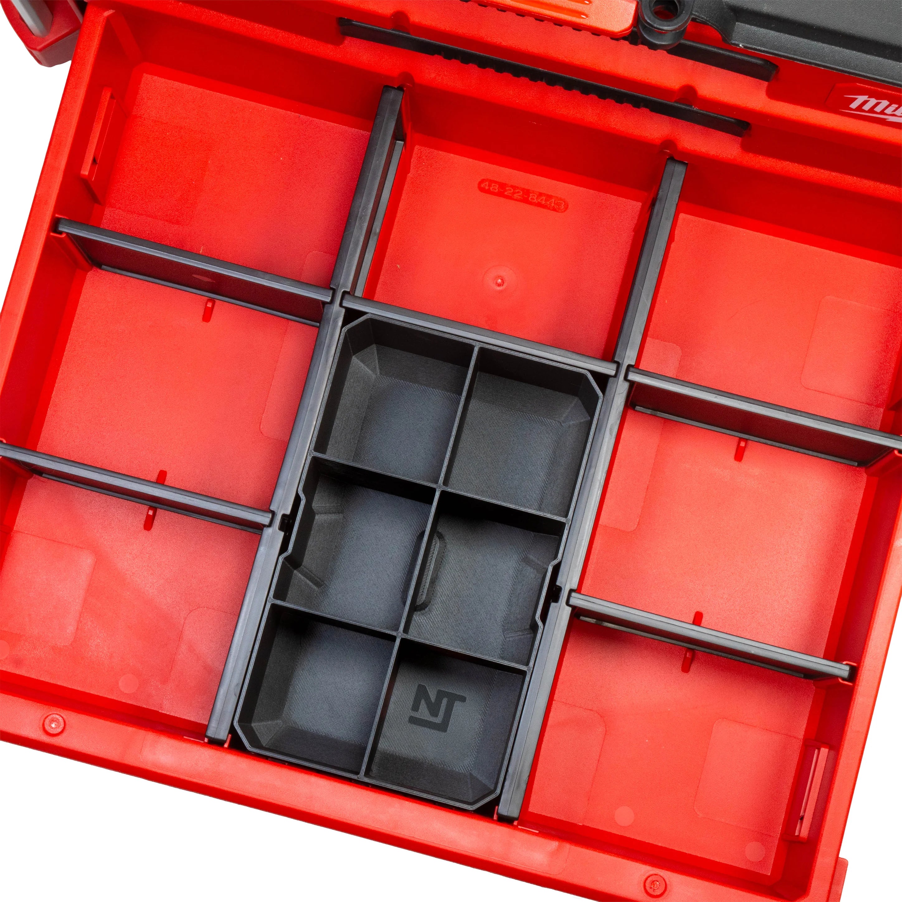 Divider Bin Large for Milwaukee PACKOUT 3-Drawer - 6-Slot configuration by Neat Tools