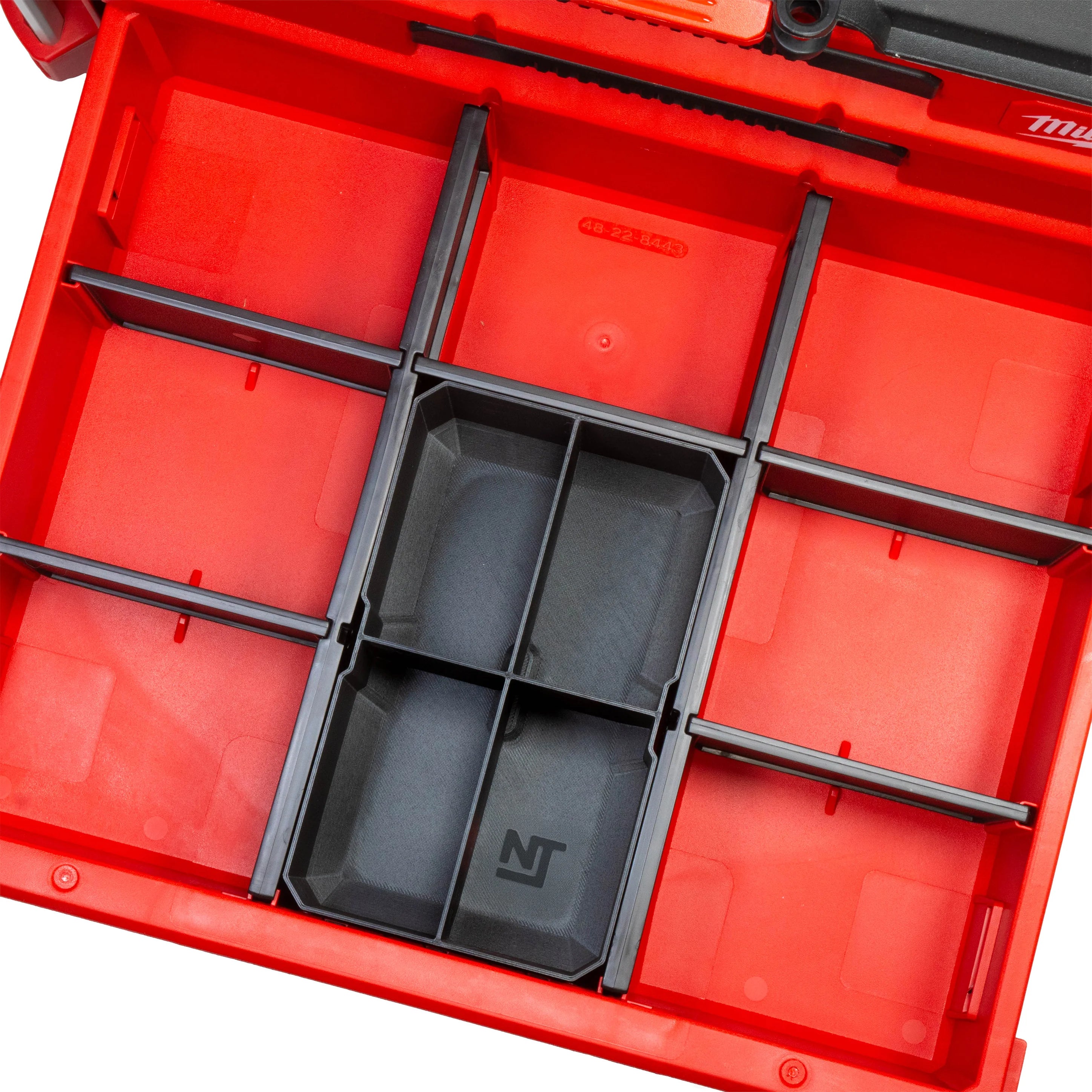 Divider Bin Large for Milwaukee PACKOUT 3-Drawer - 4-Slot configuration by Neat Tools