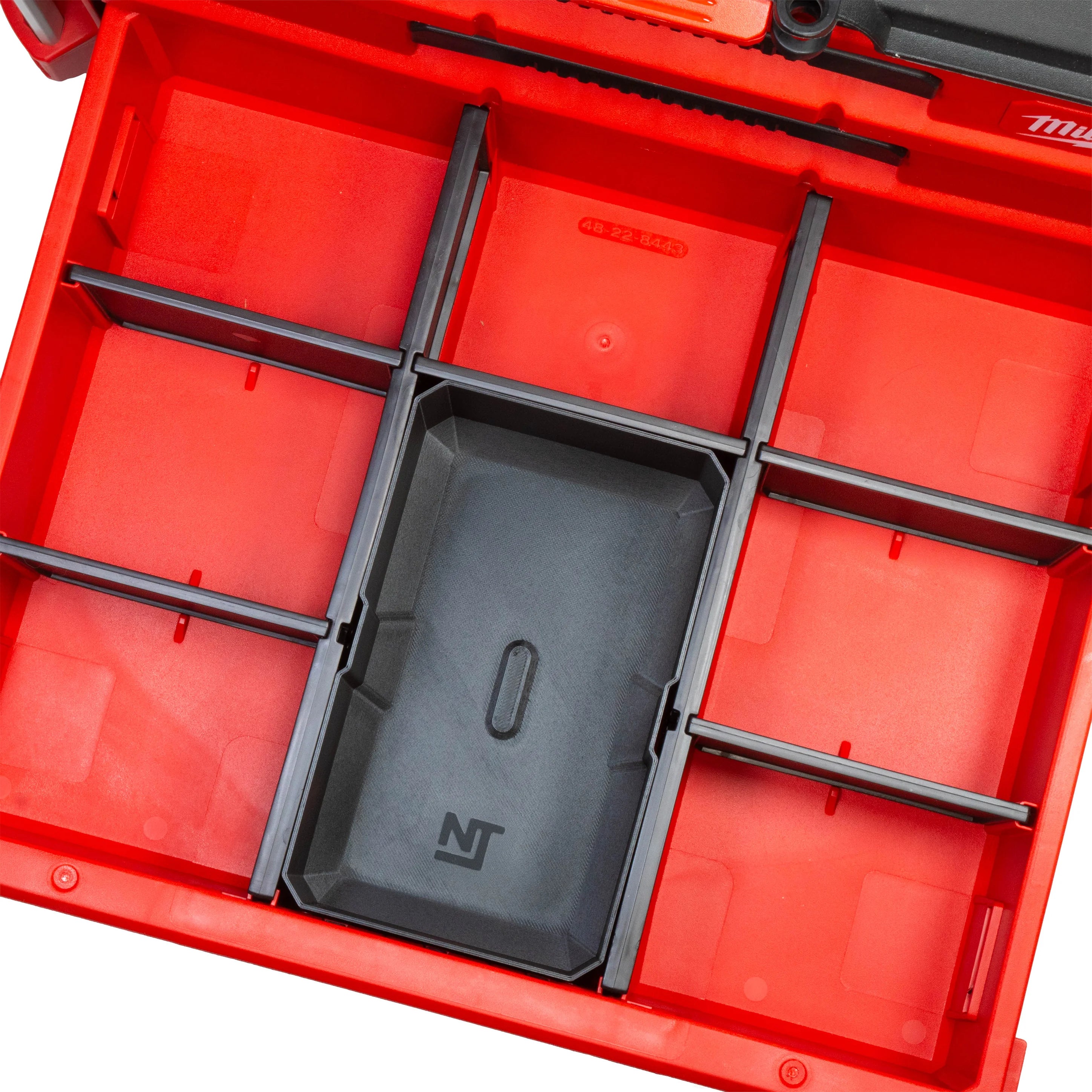Divider Bin Large for Milwaukee PACKOUT 3-Drawer - 1-Slot configuration by Neat Tools