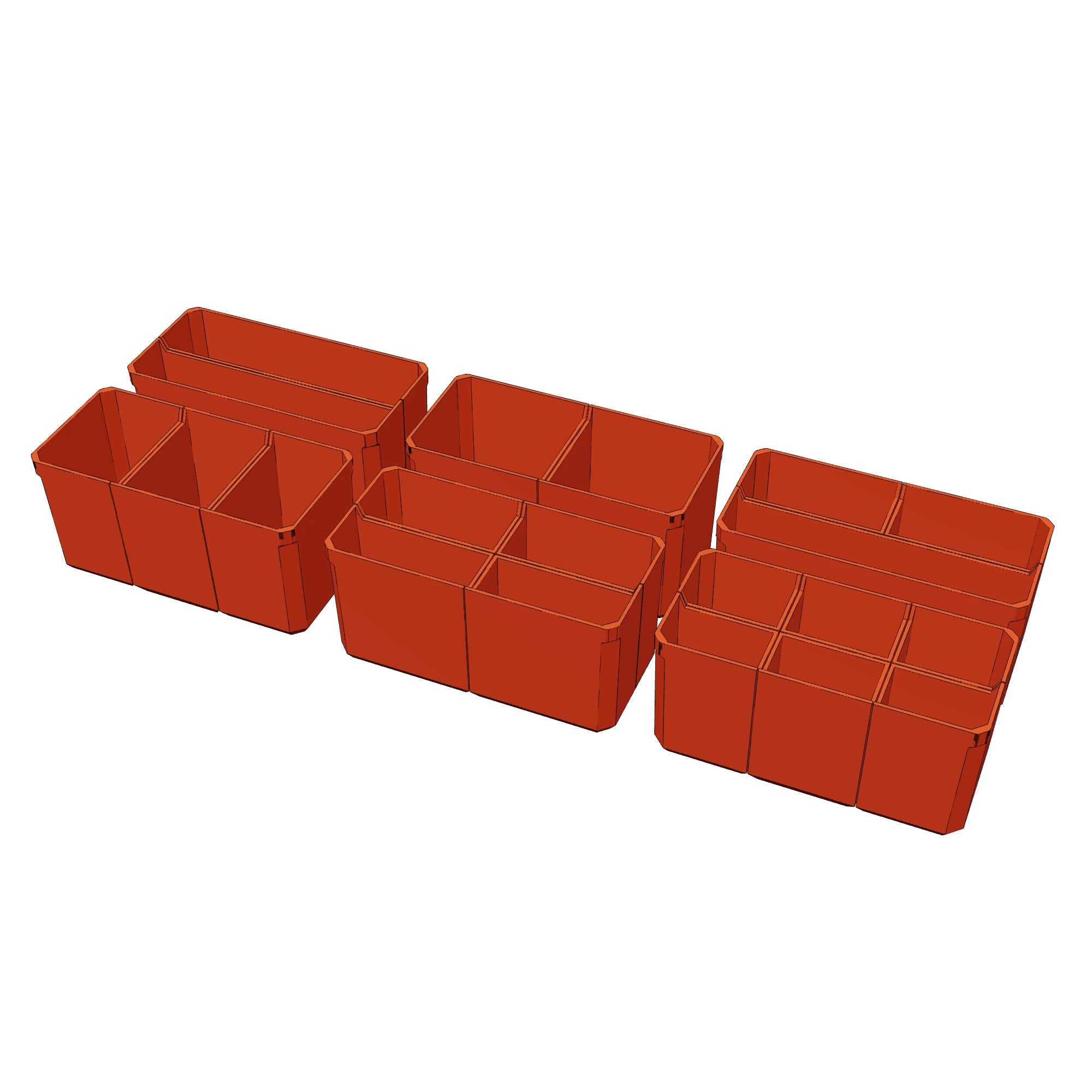 3D print preview Divider Bins Large for PACKOUT Organizer