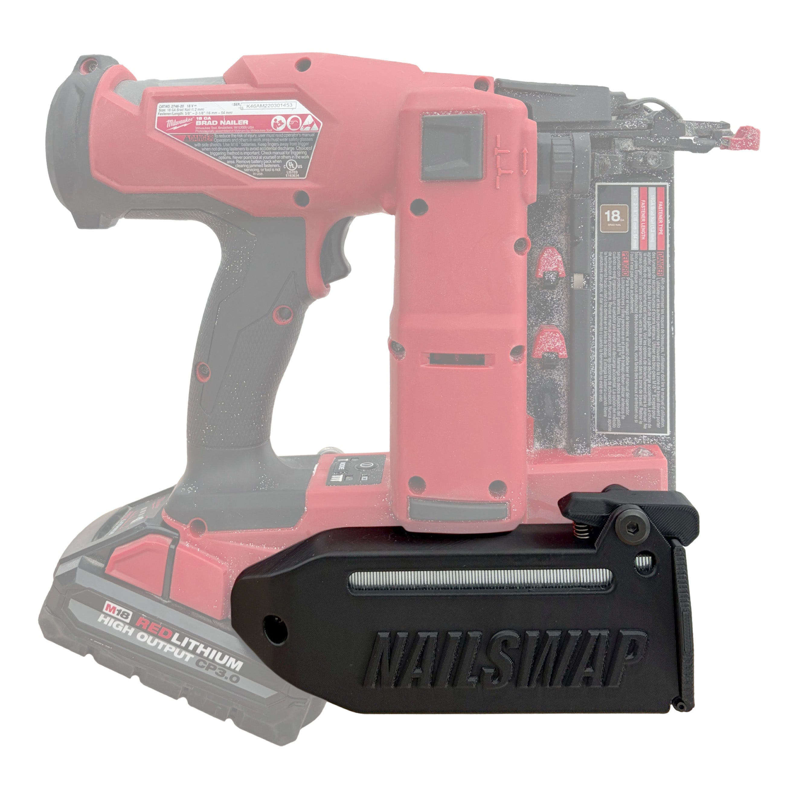 NAILSWAP Spare Nail Compartment for Milwaukee M18 18 Ga. Brad Nailer