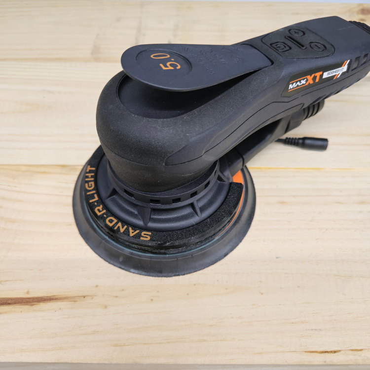 SAND-R-LIGHT mounted on detail sander
