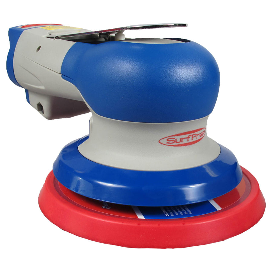 SAND-R-LIGHT light on orbital sander in use