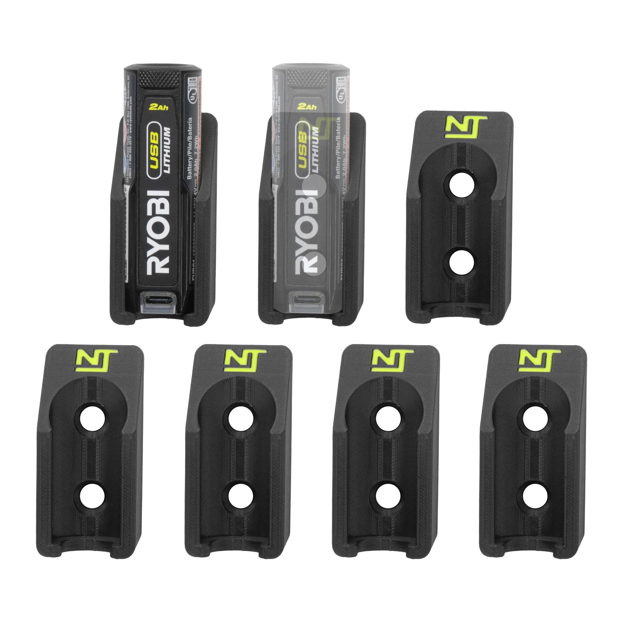 Battery Mounts for Ryobi USB Lithium (7 - Pack) - Neat Tools