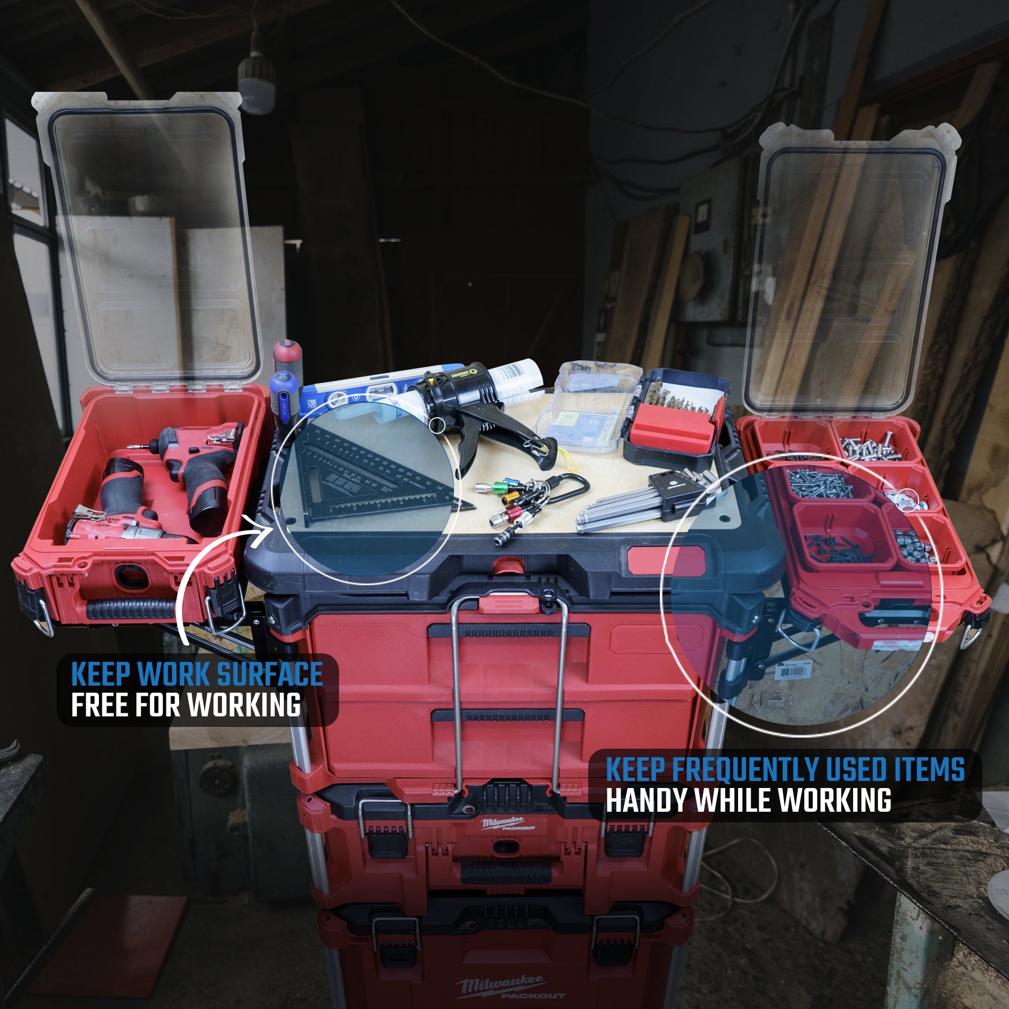 Joey HZ-FLIP - Folding Bracket Half Width Packout Box Mount KIT