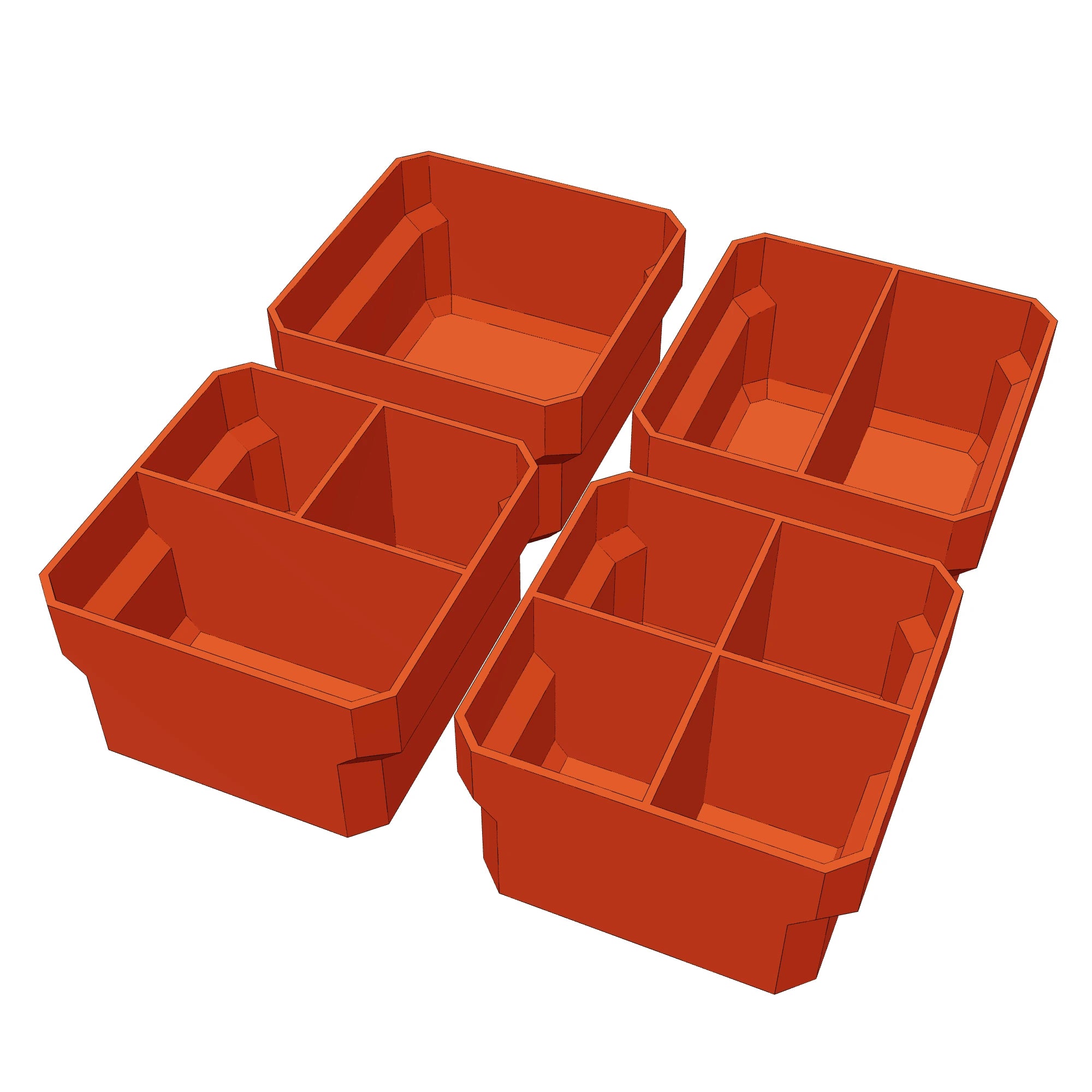3D print preview Divider Bins Medium for PACKOUT 4-Drawer
