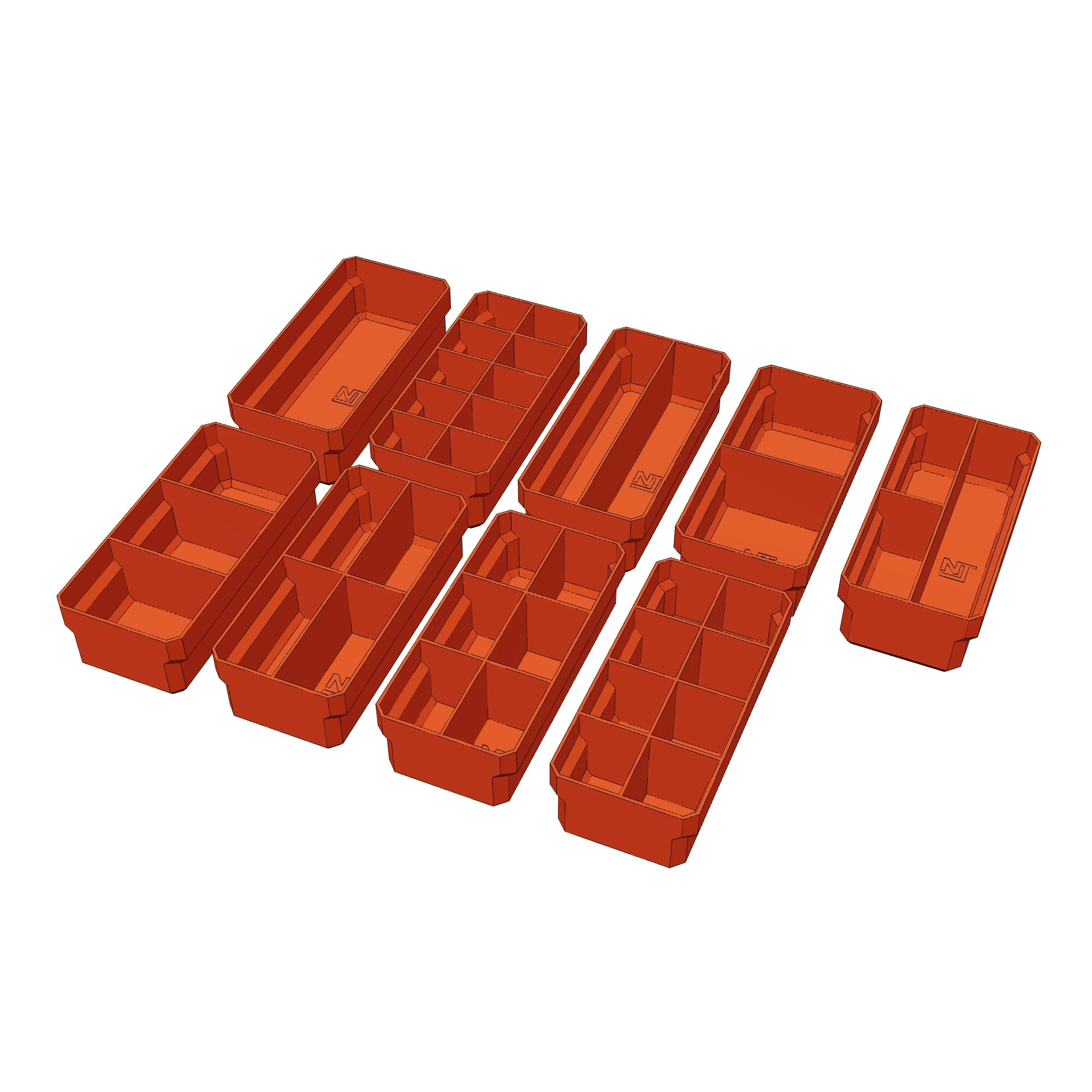 3D print preview Divider Bins XL for PACKOUT 4-Drawer