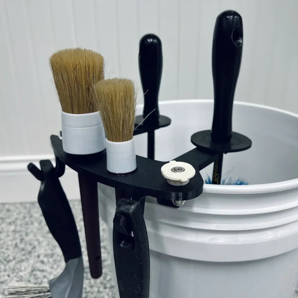 BucketCaddy - Wheel, Tire, & Detailing Brush Organizer for 5-gallon and 6-gallon Car Wash Buckets