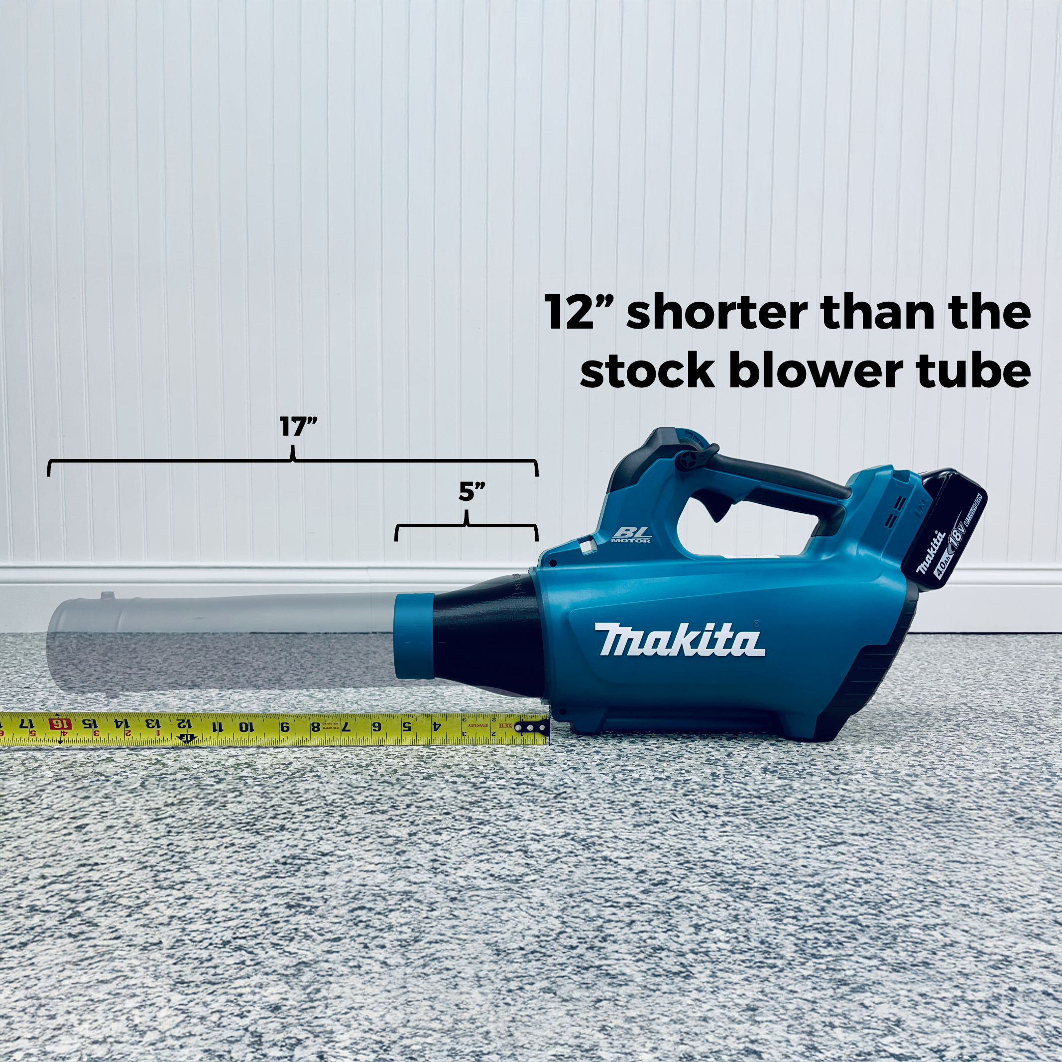 STUBBY® Car Drying Nozzle for Makita 18V LXT Leaf Blower (XBU03Z & DUB184Z)