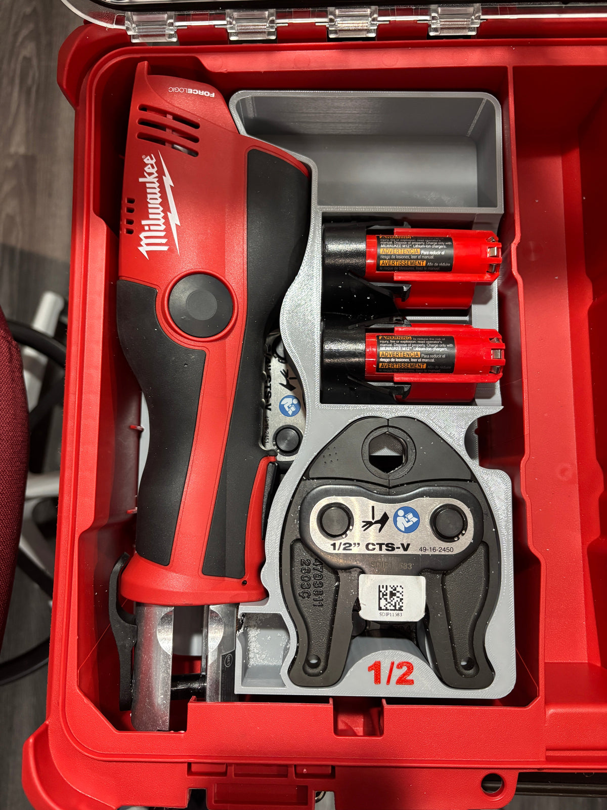 M12 Pro Press Kit Insert (4 Jaws) for Milwaukee PACKOUT Organizer