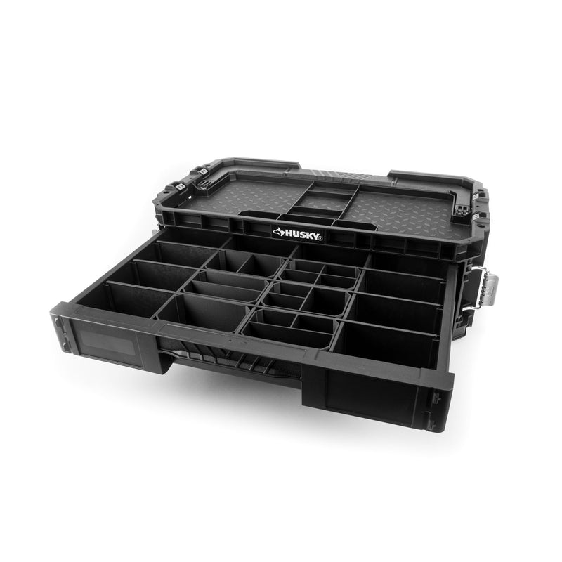 Divider Bins 4-Slot for Husky Connect 2-Drawer Small Parts Organizer (2-Pack)