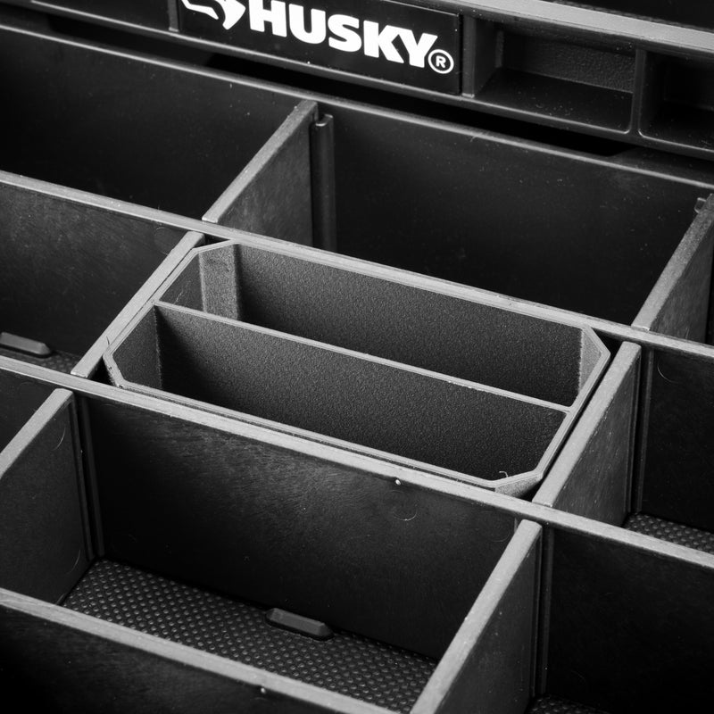 Divider Bins 2-Slot Long for Husky Connect 2-Drawer Small Parts Organizer (2-Pack)