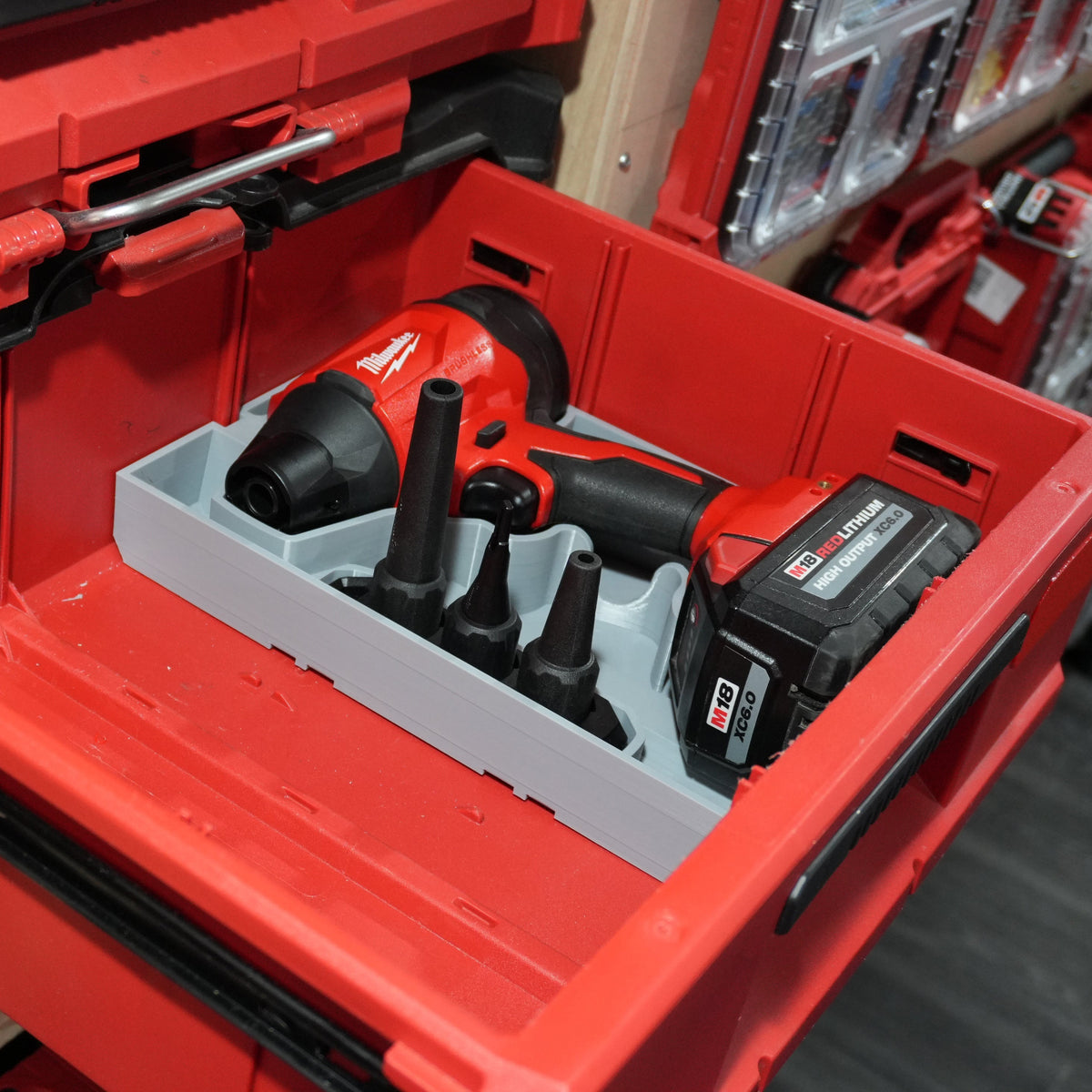 M18 Precision Blower Insert for Milwaukee PACKOUT Deep Drawers