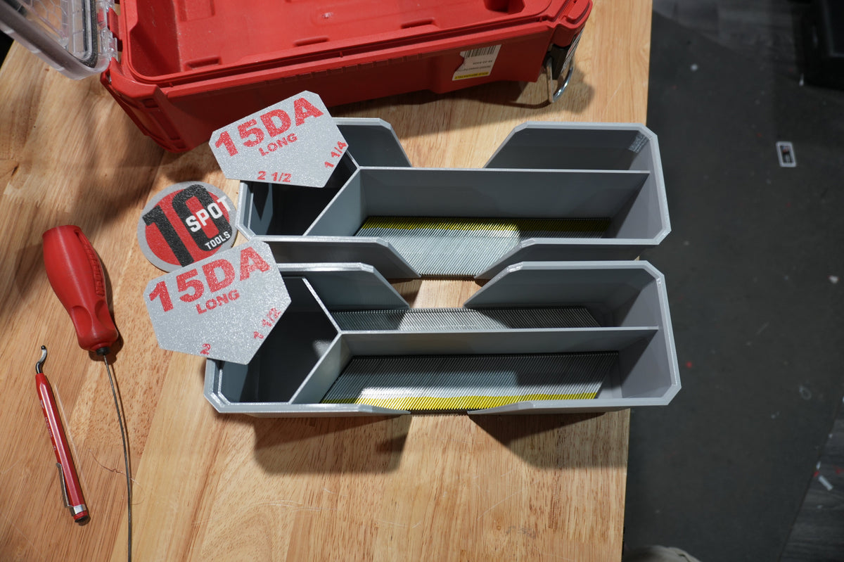 15ga DA Long Stick Nail Caddies for Milwaukee PACKOUT Organizer