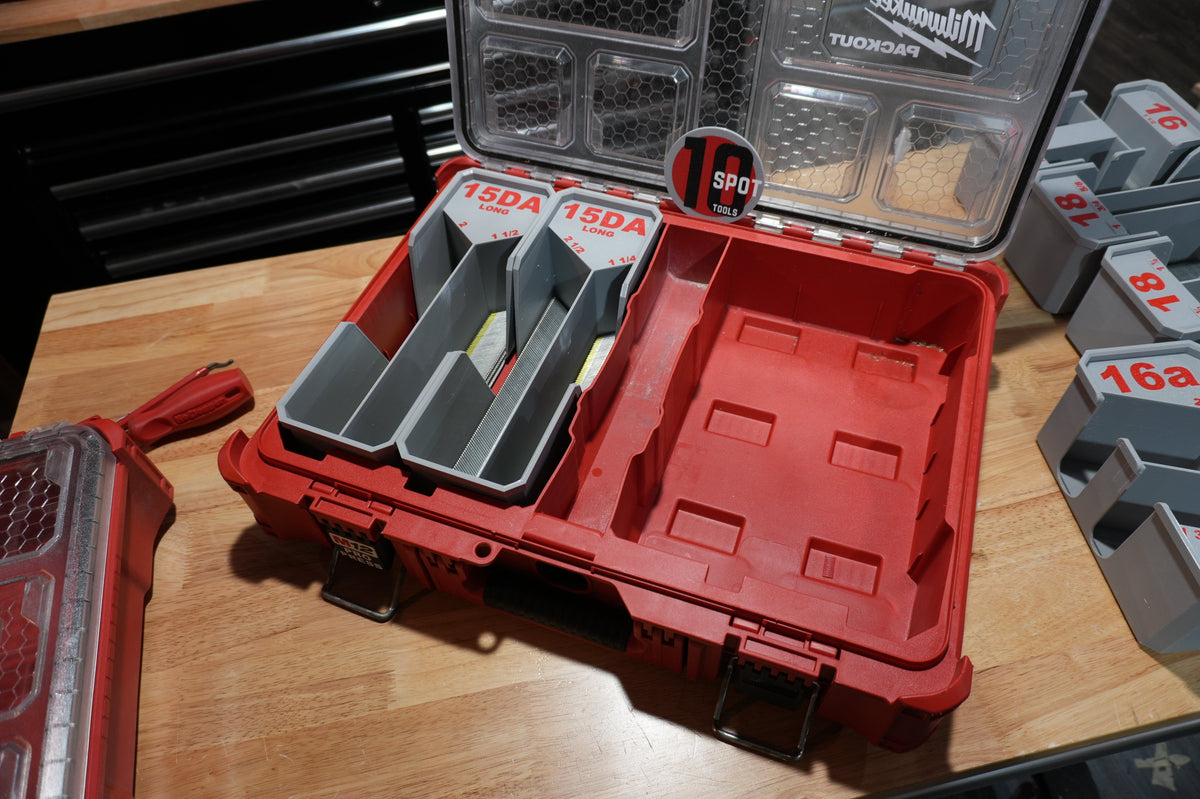 15ga DA Long Stick Nail Caddies for Milwaukee PACKOUT Organizer
