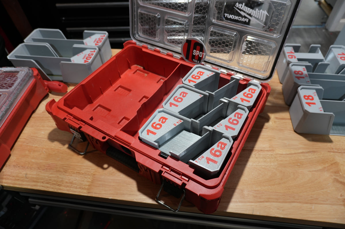 16ga Angled Finish Nail Caddies for Milwaukee PACKOUT Organizer
