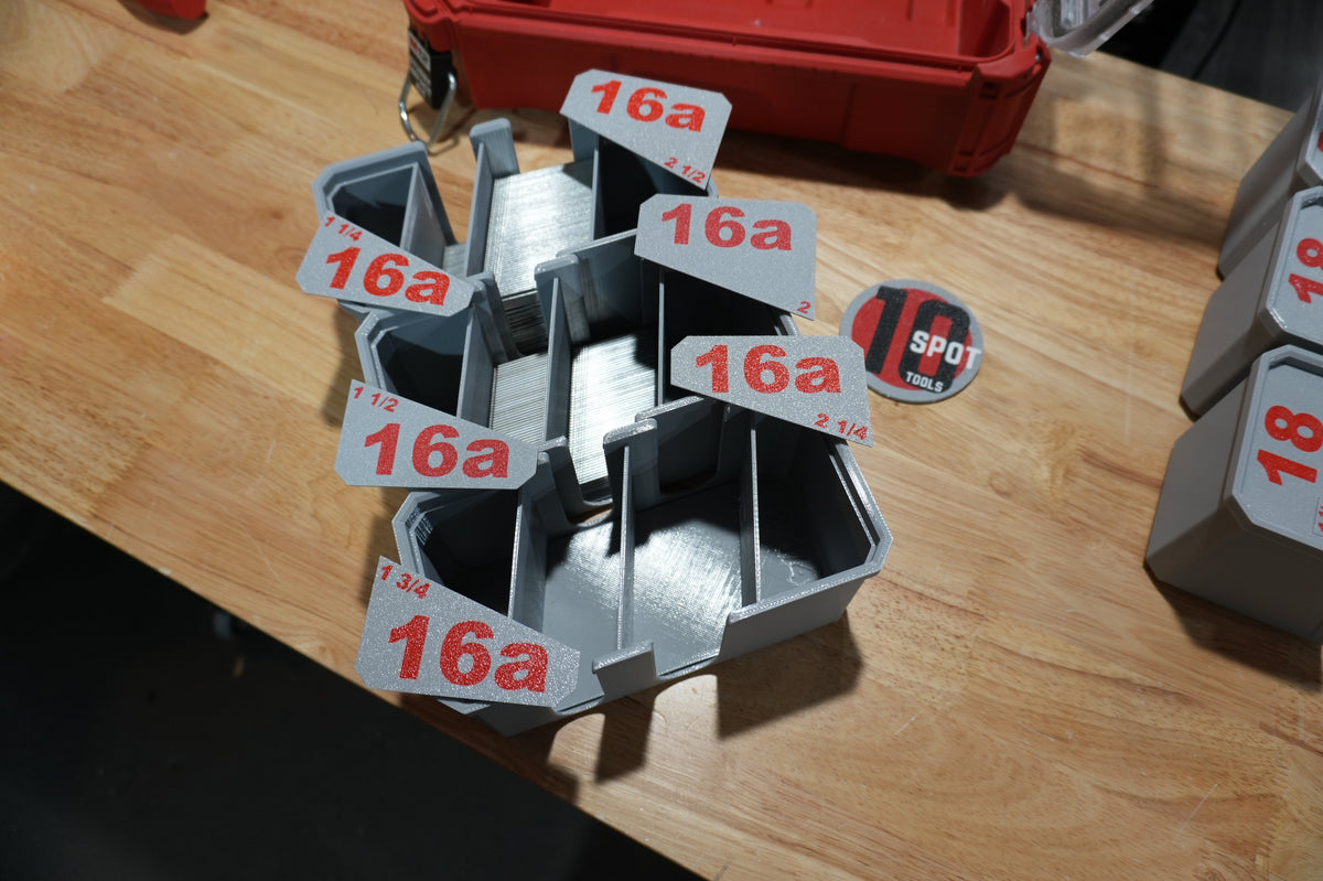 16ga Angled Finish Nail Caddies for Milwaukee PACKOUT Organizer