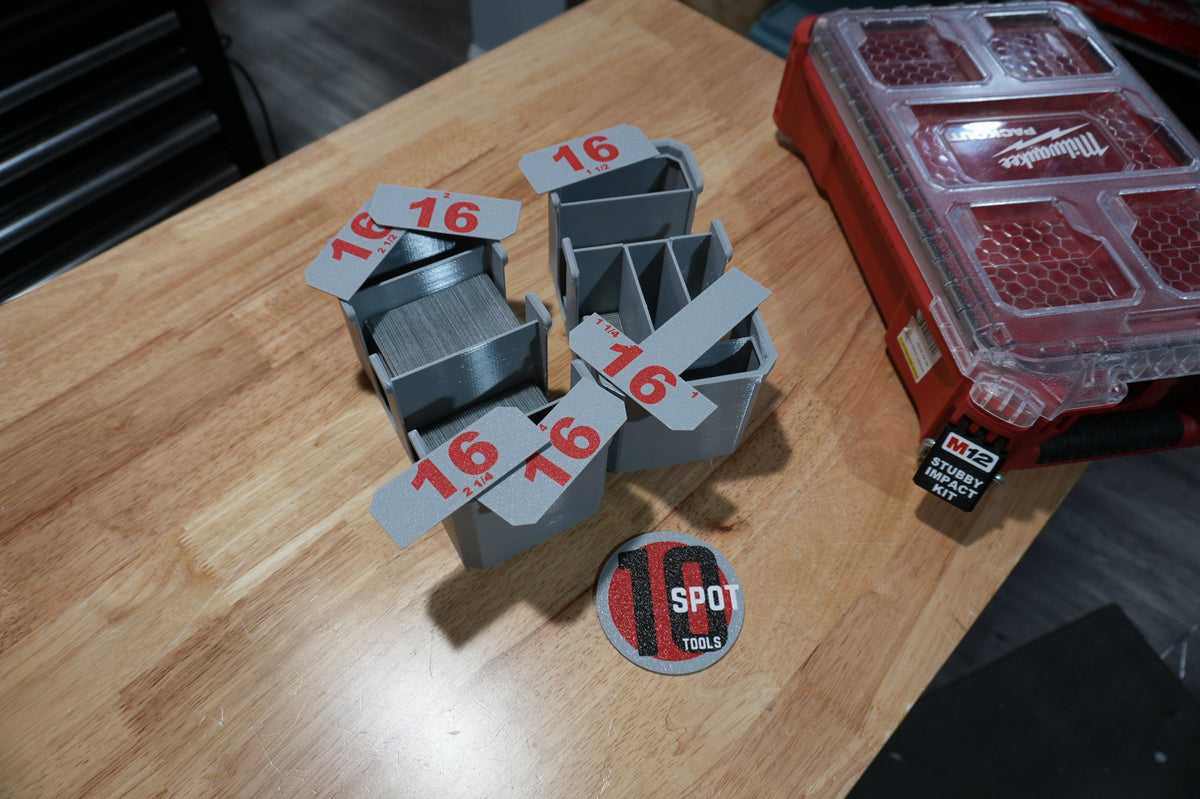 16ga Straight Finish Nail Caddies for Milwaukee PACKOUT Organizer