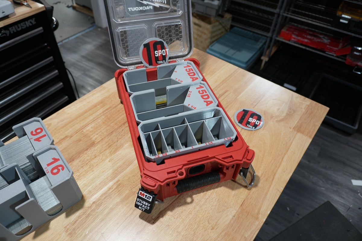 15ga DA Finish Nail Caddies for Milwaukee PACKOUT Organizer