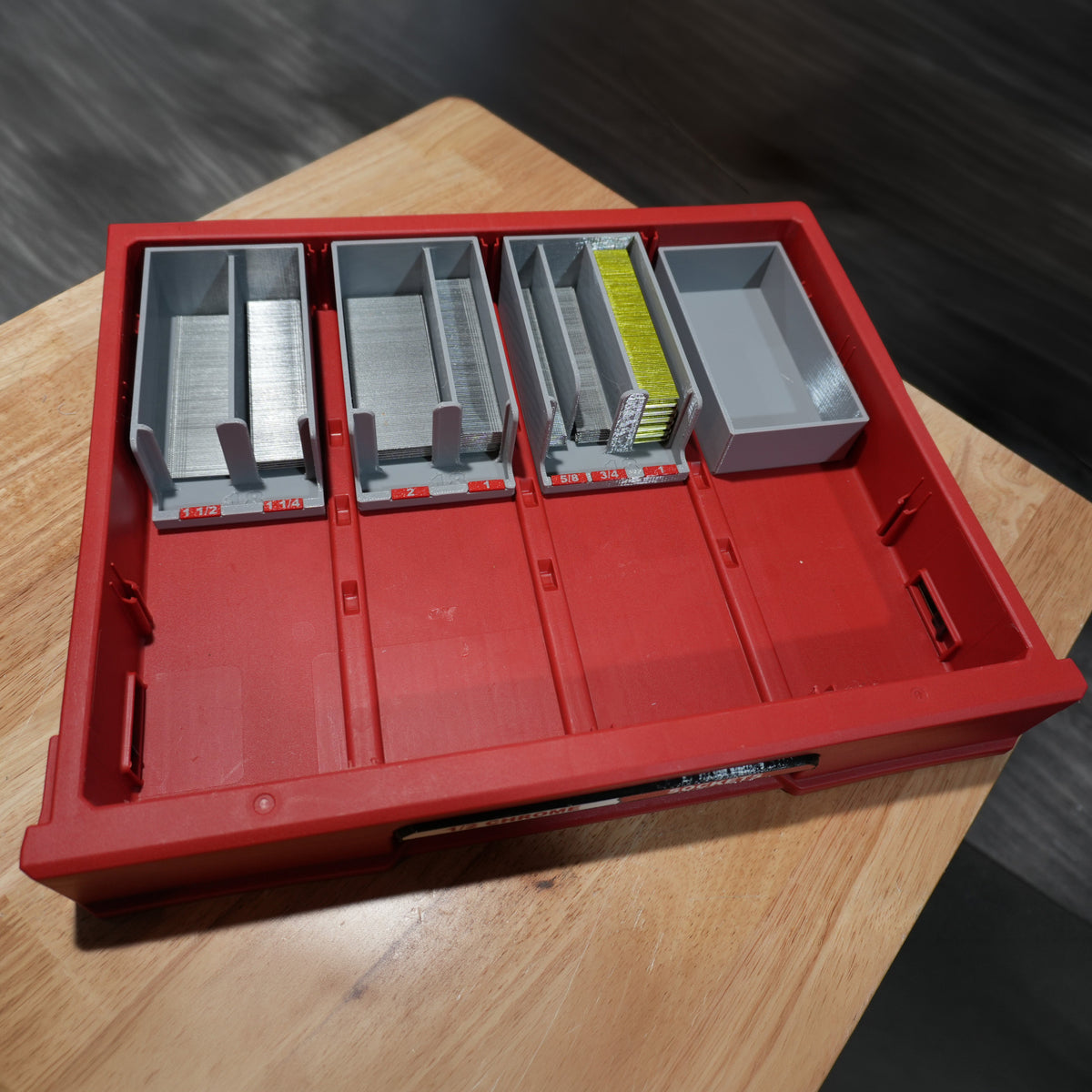 18ga Brad Nail Caddies for Milwaukee PACKOUT Slim Drawers