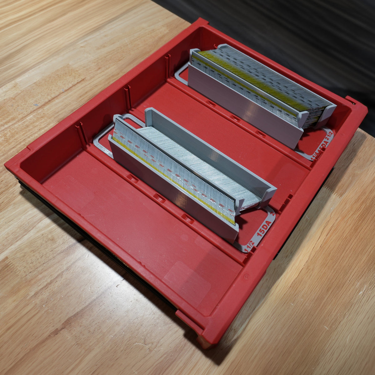 15ga DA Long Stick Nail Caddies for Milwaukee PACKOUT Slim Drawers