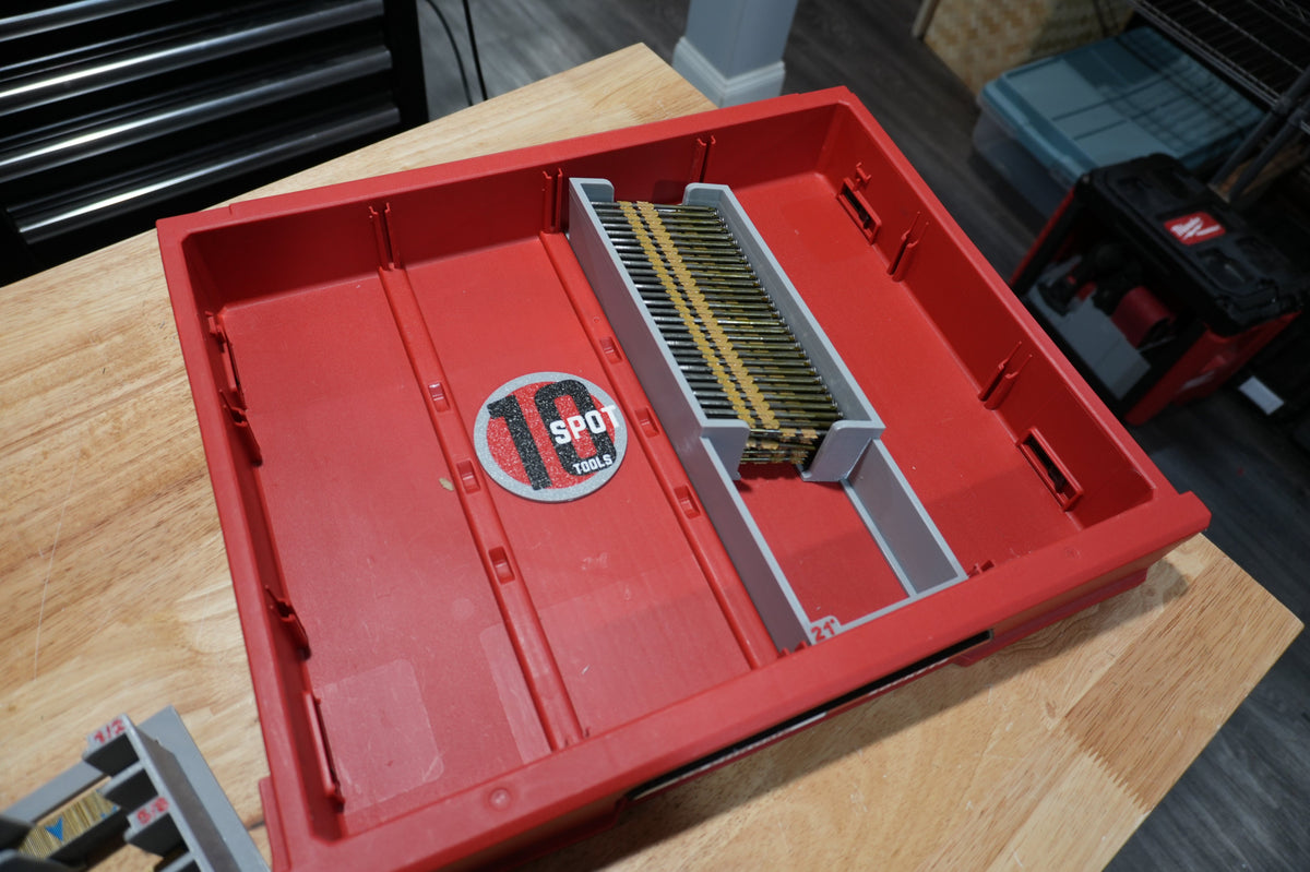 21 Degree Framing Nail Caddy for Milwaukee PACKOUT Slim Drawers