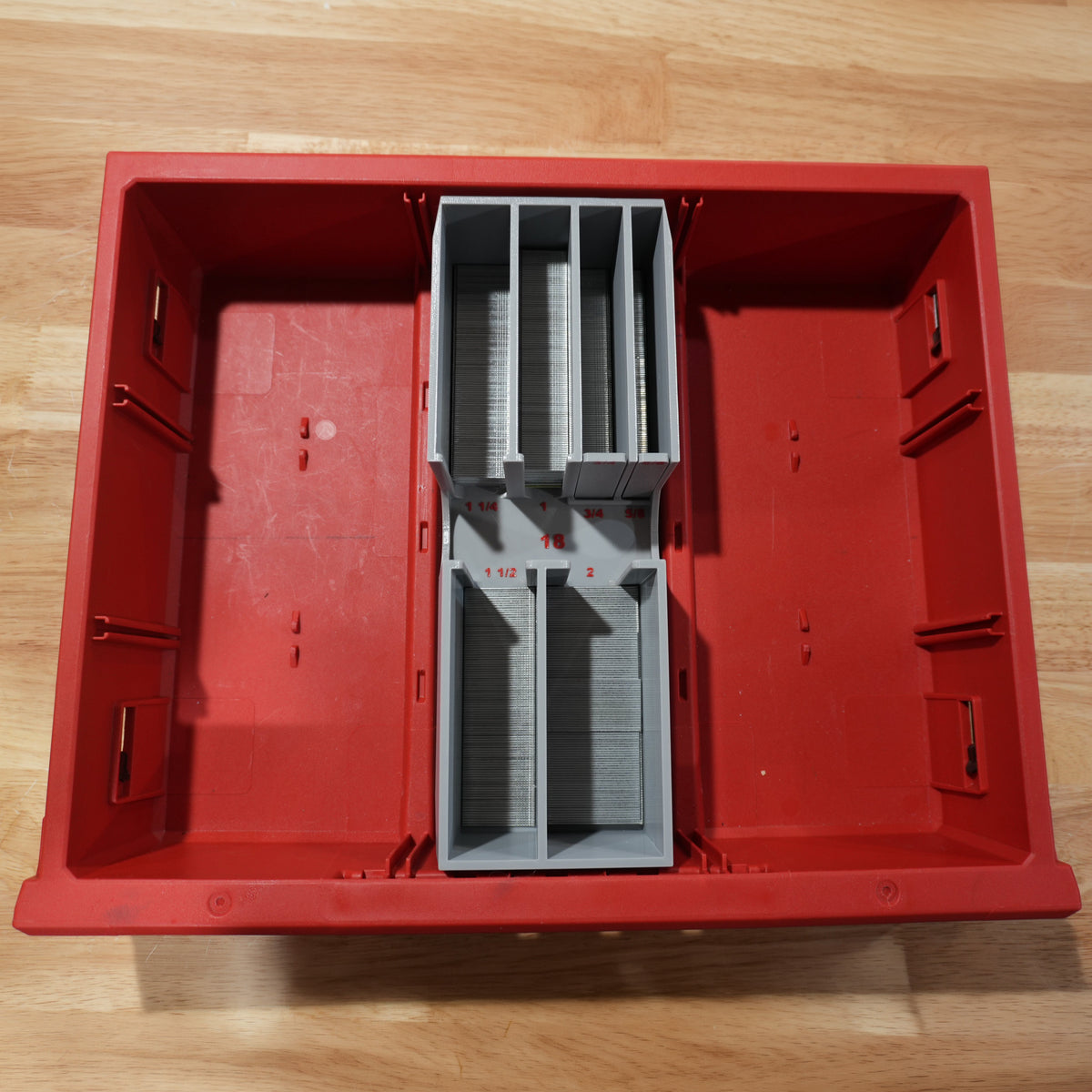 18ga Brad Nail Caddy for Milwaukee PACKOUT Standard and Deep Drawers