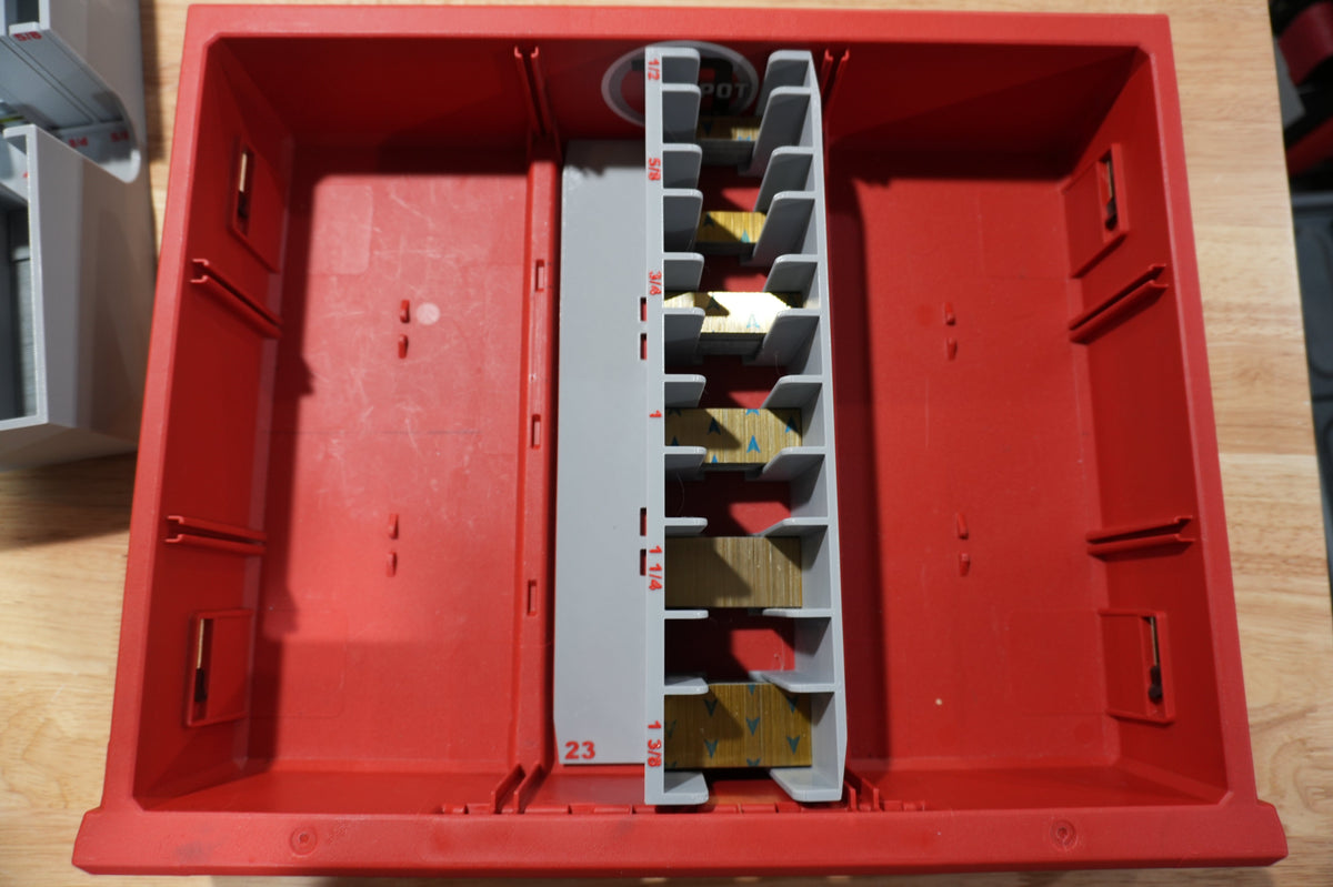 23ga Pin Nail Caddy for Milwaukee PACKOUT Standard and Deep Drawers