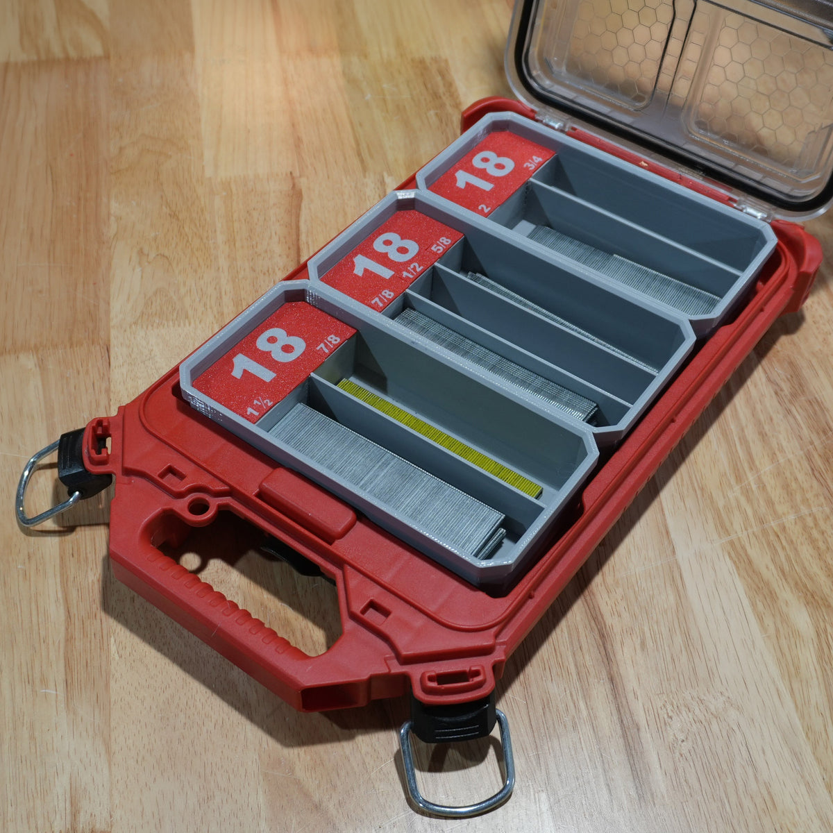 18ga Brad Nail Caddies for Milwaukee PACKOUT Low-Profile Organizer