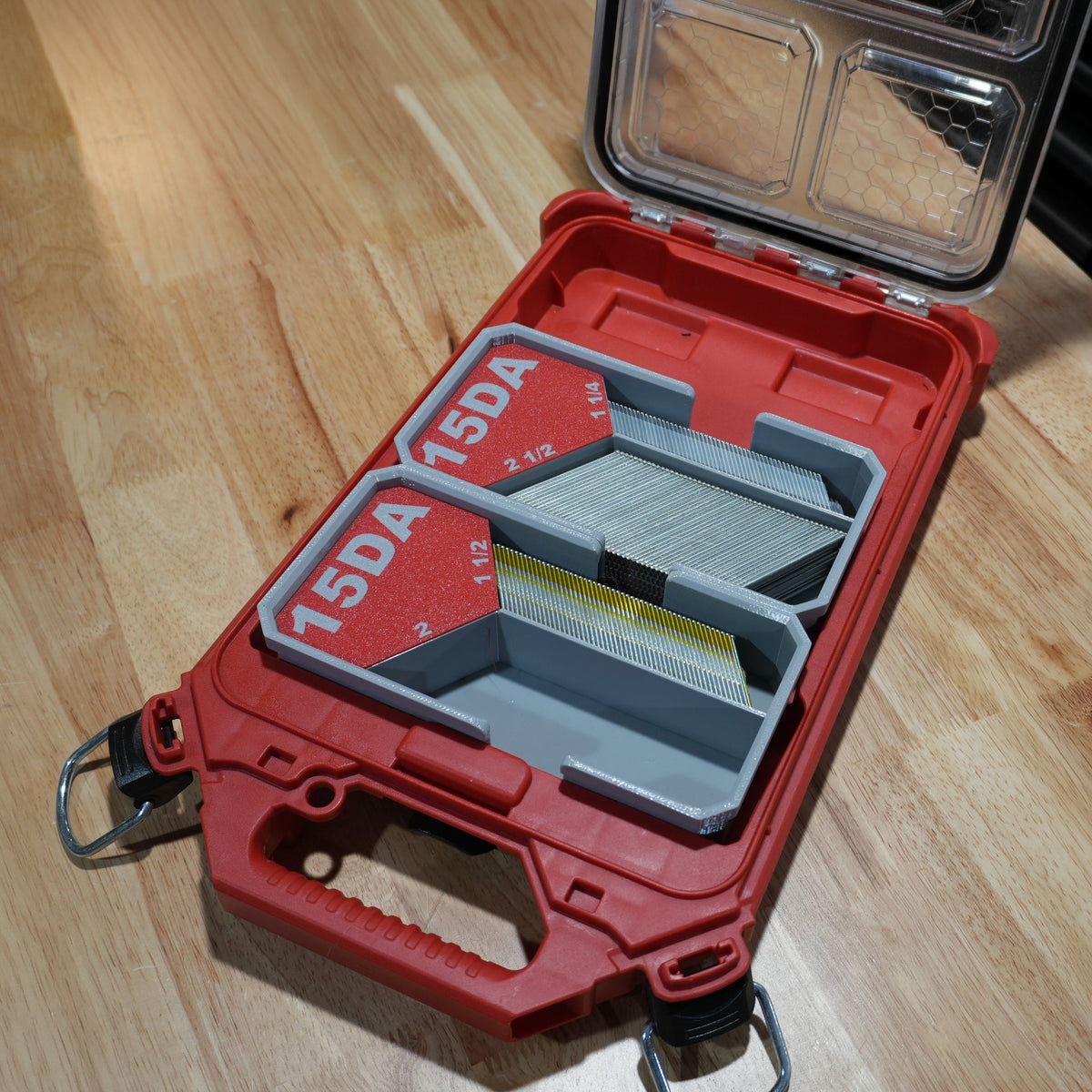 15ga DA Finish Nail Caddies for Milwaukee PACKOUT Low-Profile Organizer