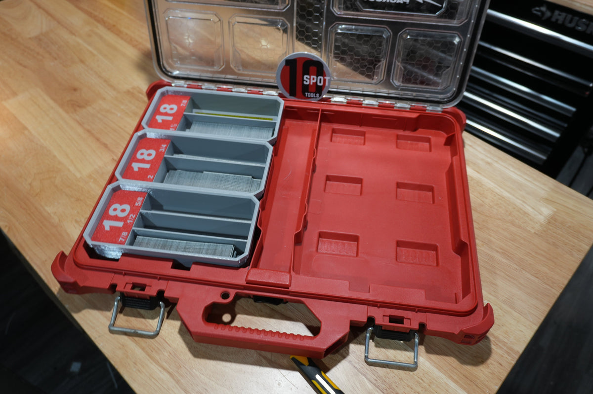 18ga Brad Nail Caddies for Milwaukee PACKOUT Low-Profile Organizer