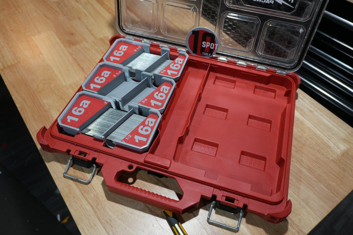 16ga Angled Finish Nail Caddies for Milwaukee PACKOUT Low-Profile Organizer