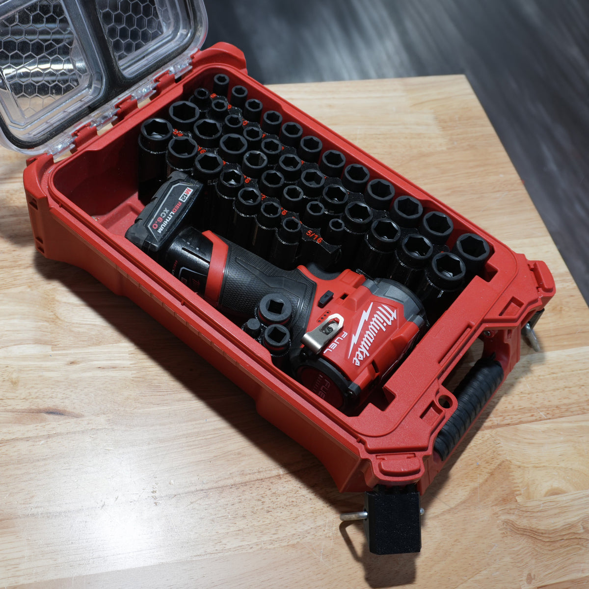 Gen 2 M12 Stubby Impact Wrench Insert for Milwaukee PACKOUT Organizer