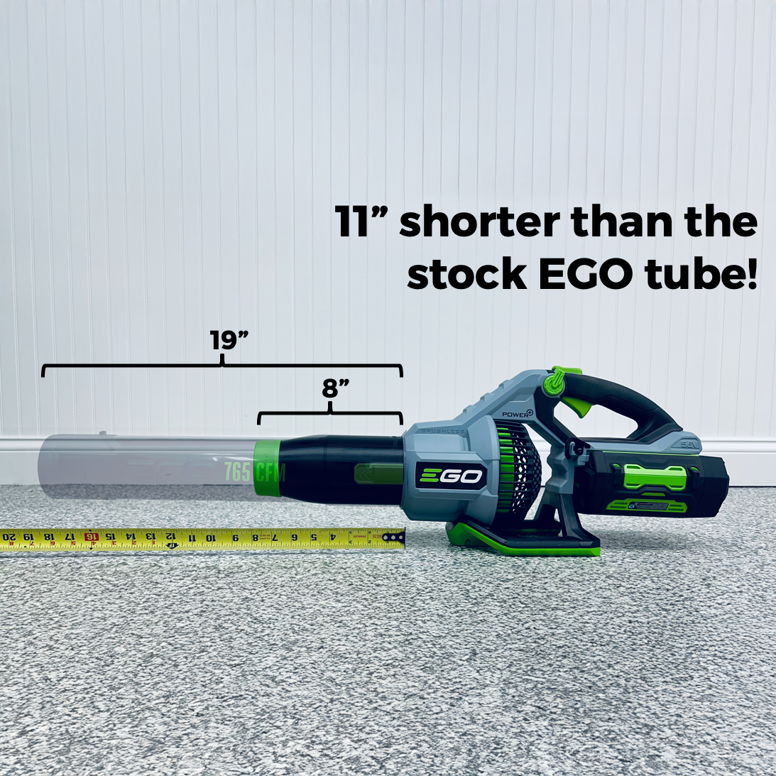 STUBBY® Car Drying Nozzle for EGO Leaf Blowers (765, 670, 650, 615, 580, 575, & 530 CFM Models) by Stubby Nozzle Co.