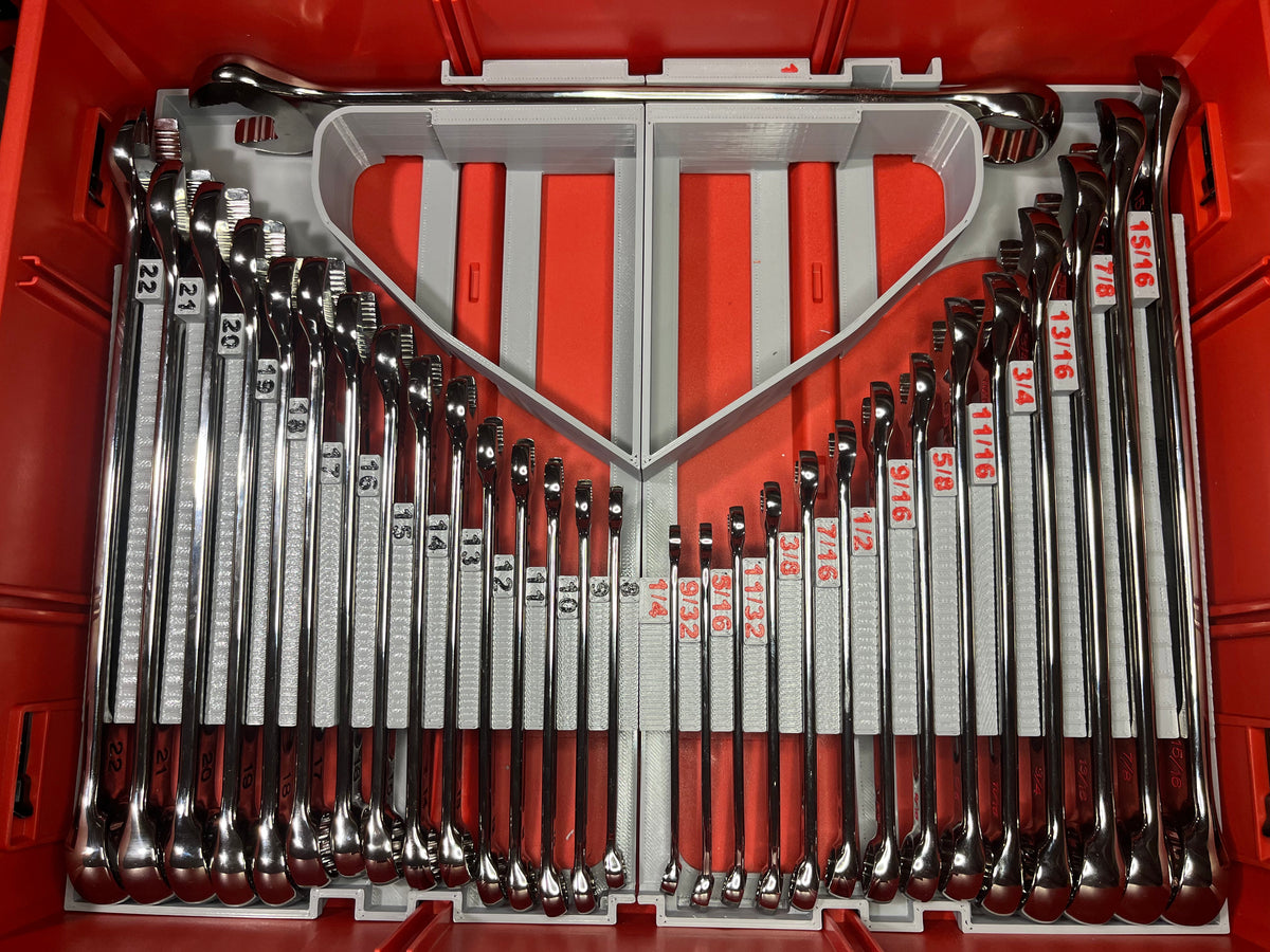 Combination Wrench Inserts for Milwaukee PACKOUT Drawers