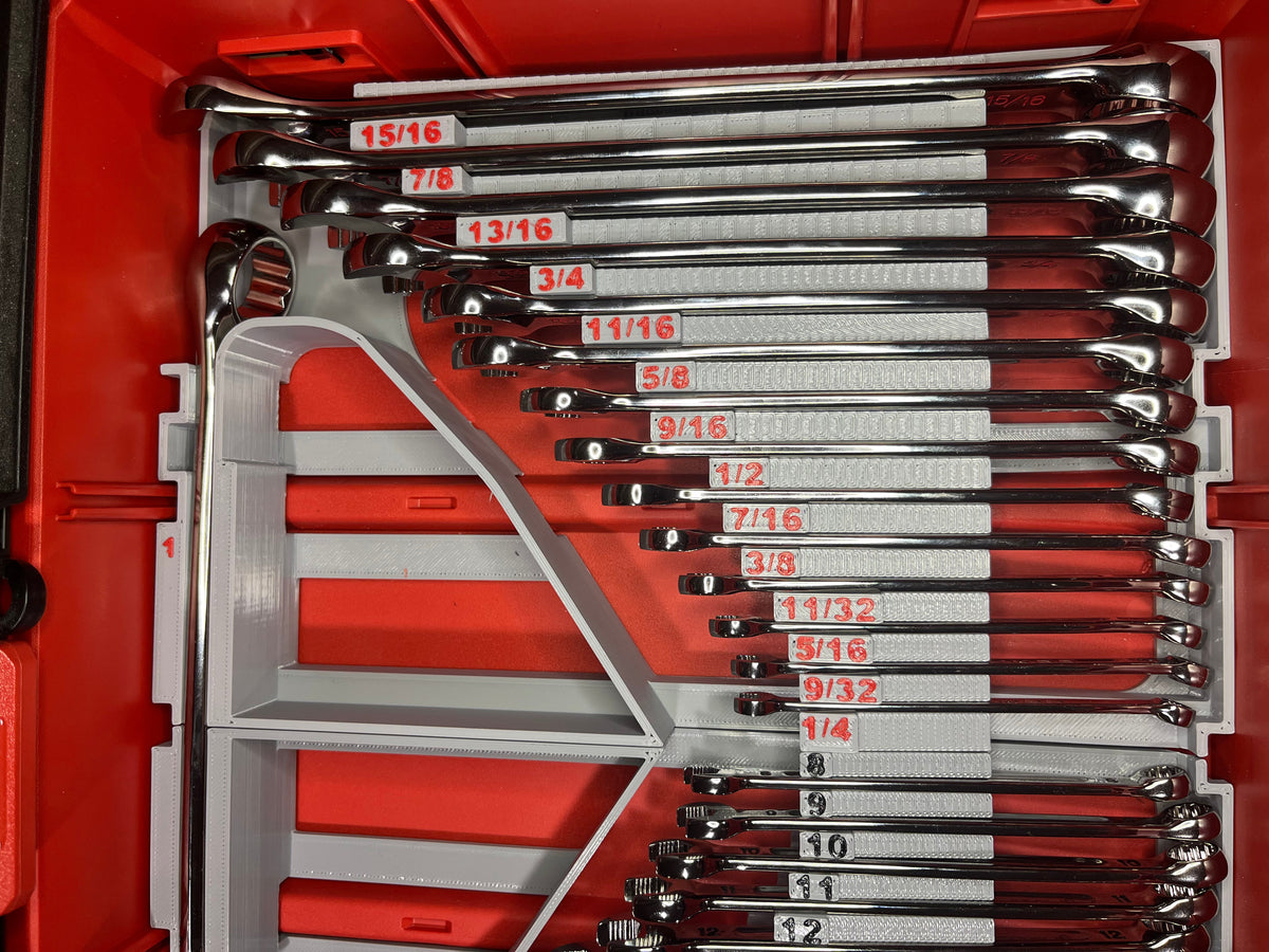 Combination Wrench Inserts for Milwaukee PACKOUT Drawers