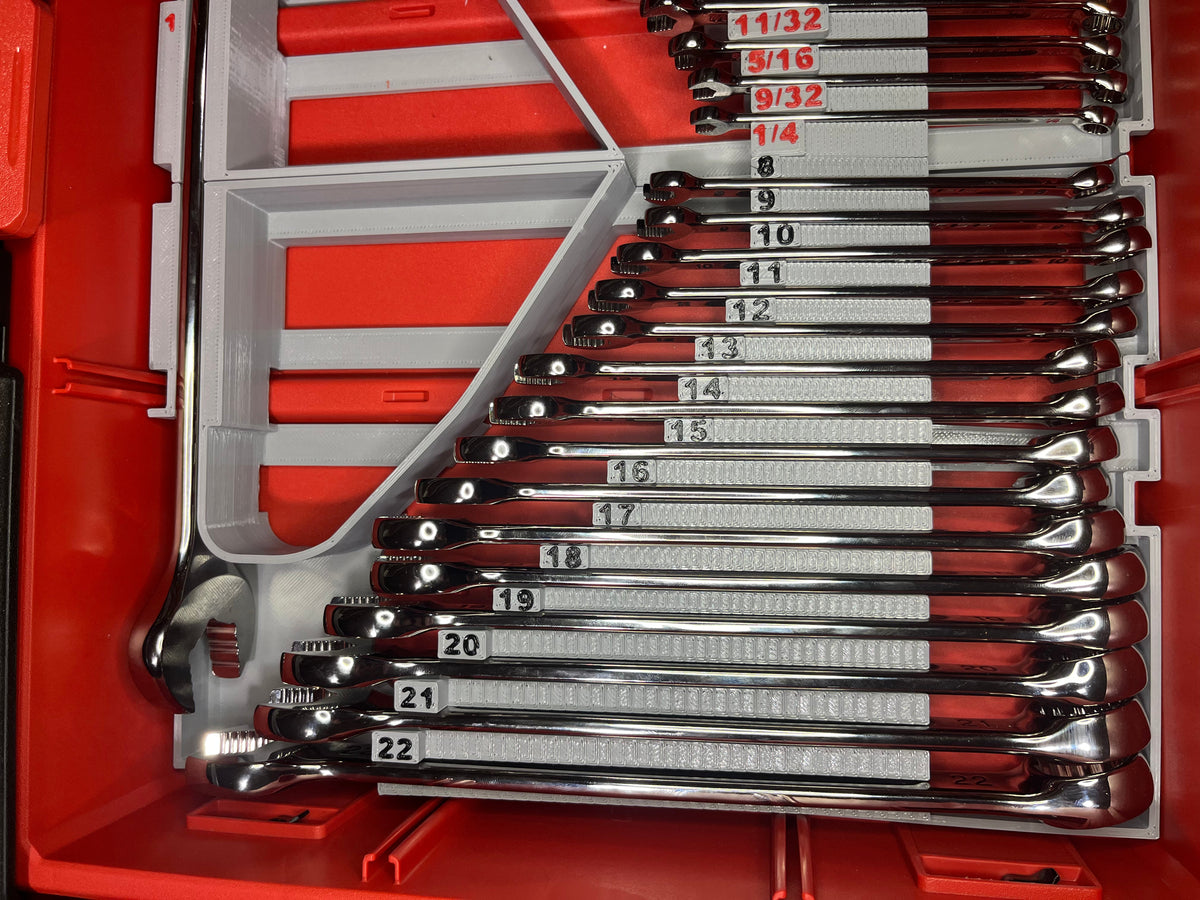 Combination Wrench Inserts for Milwaukee PACKOUT Drawers