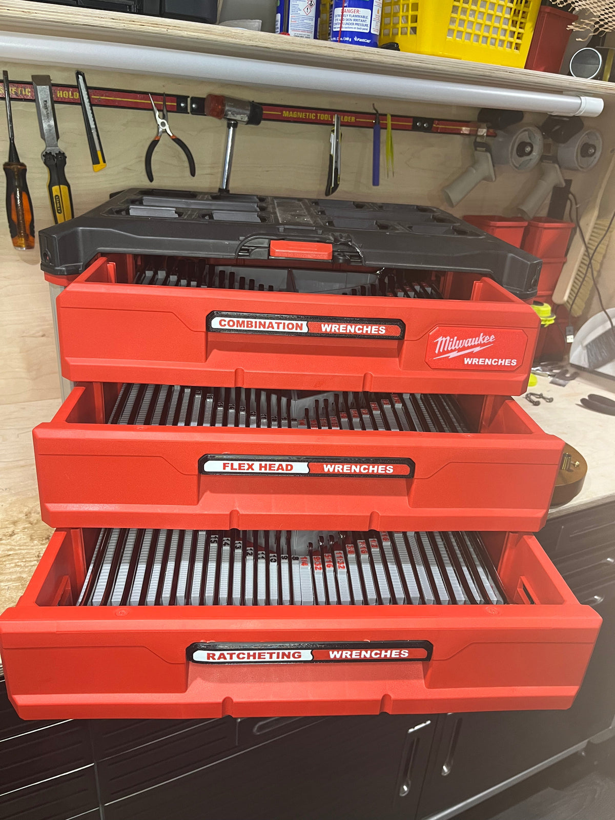 Ratcheting Combination Wrench Inserts for Milwaukee PACKOUT Drawers