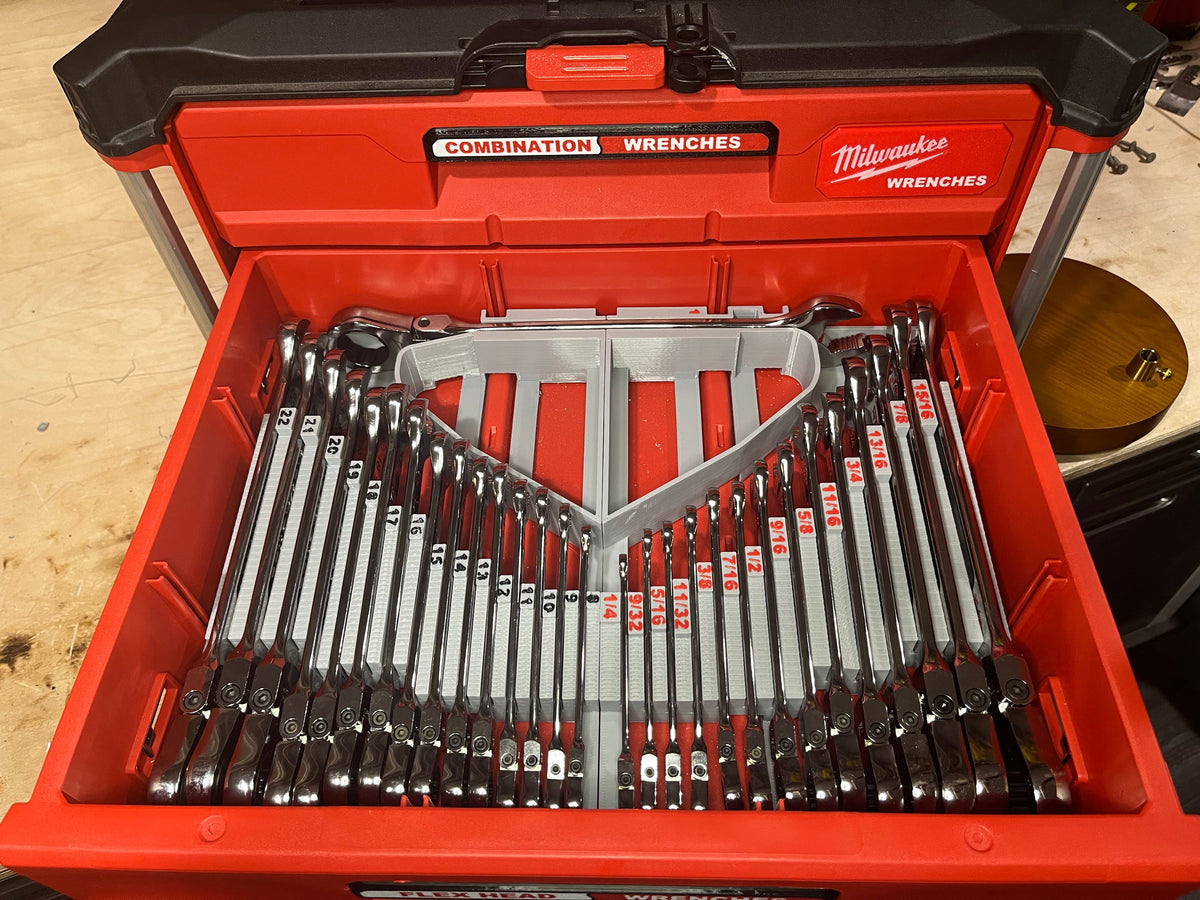 Flex Head Ratcheting Wrench Inserts for Milwaukee PACKOUT Drawers