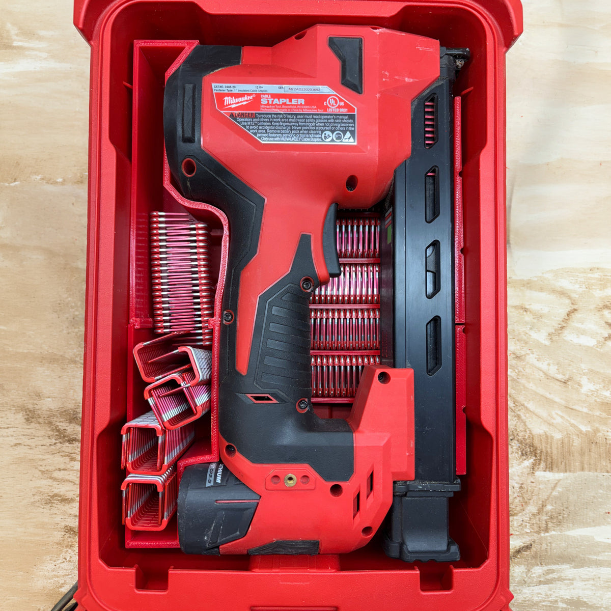 M12 Cable Stapler Insert for Milwaukee PACKOUT Organizer