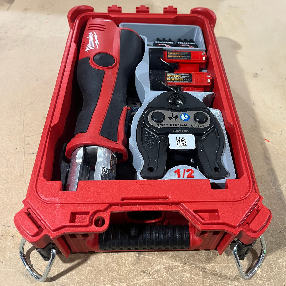 M12 Pro Press Kit Insert (4 Jaws) for Milwaukee PACKOUT Organizer
