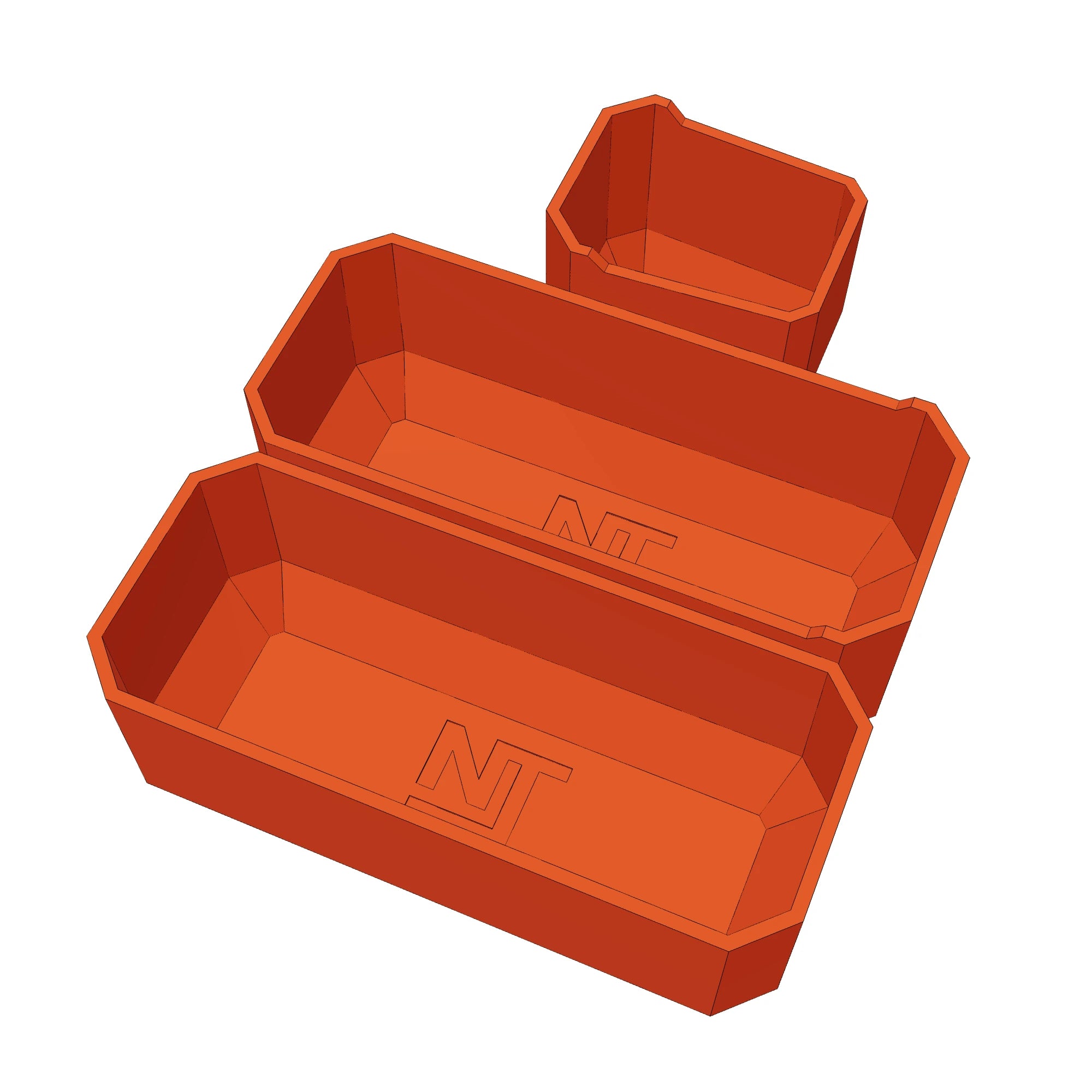3D print preview Center Bins for Low-Profile PACKOUT Organizer