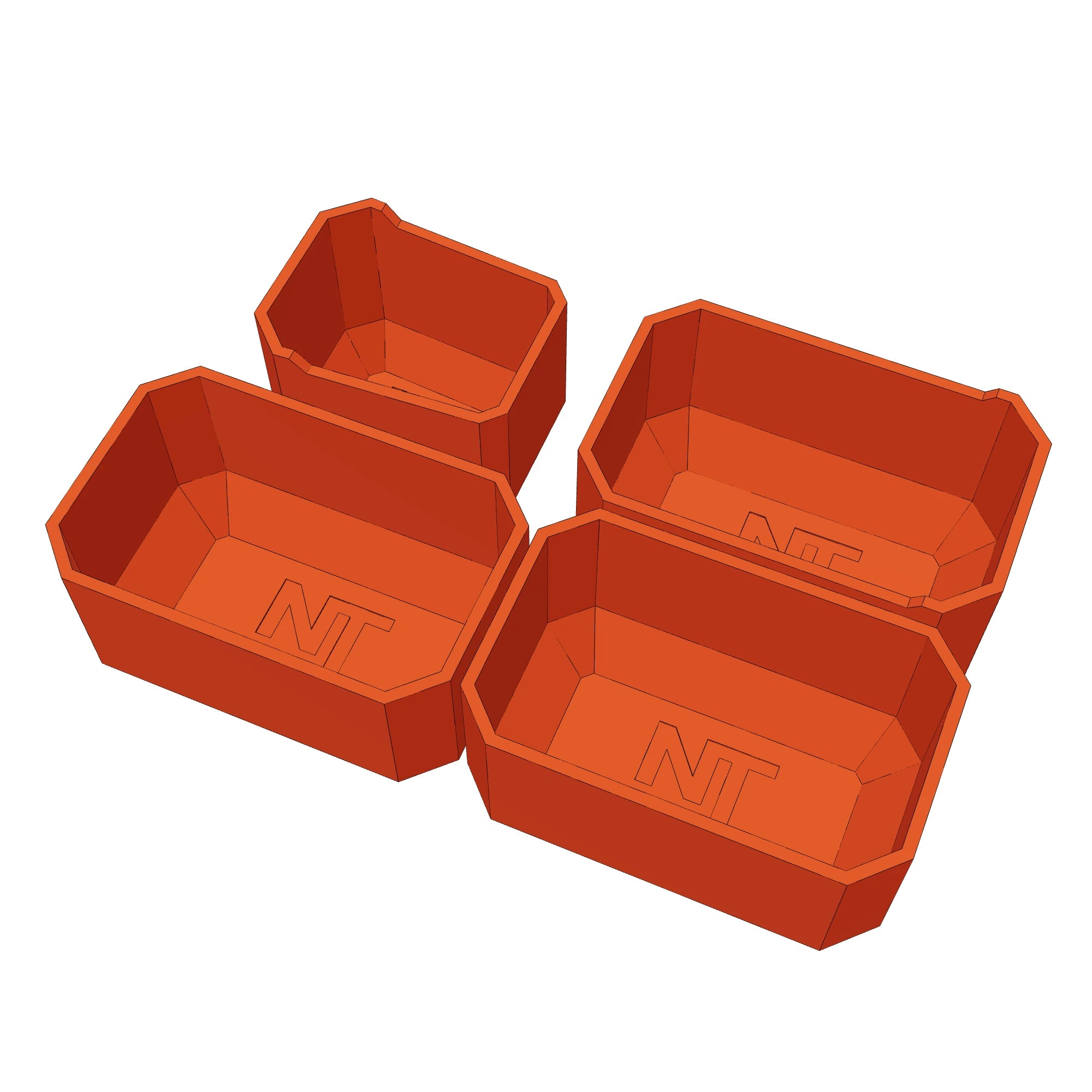 Center Bins Low-Profile PACKOUT 3D printed sample