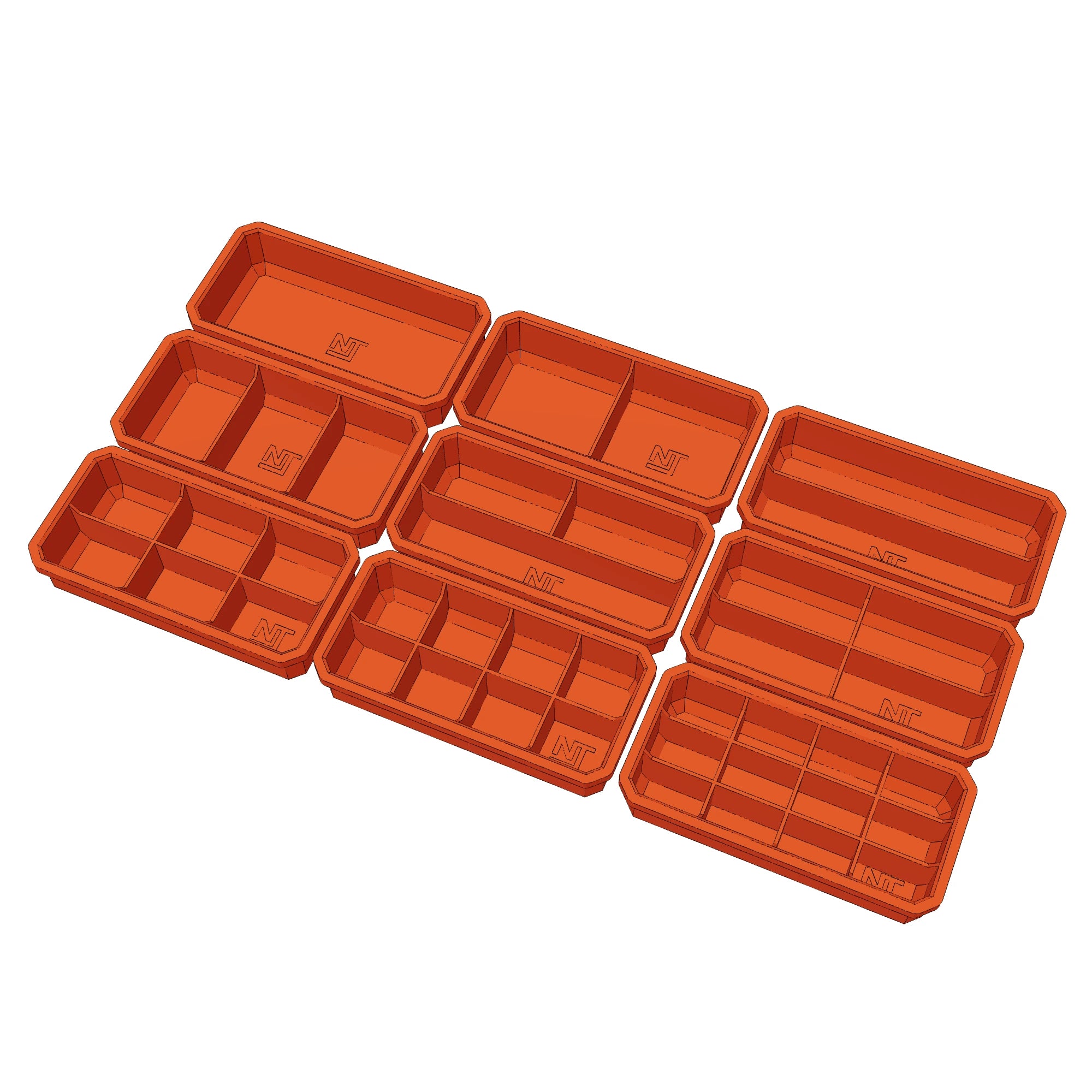 3D print preview Divider Bins Large for Low-Profile PACKOUT
