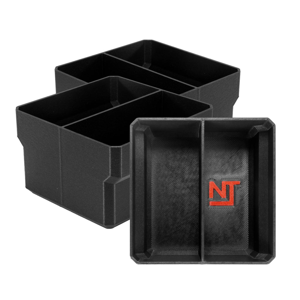 Black Stackable Storage Bins, 3-Pack