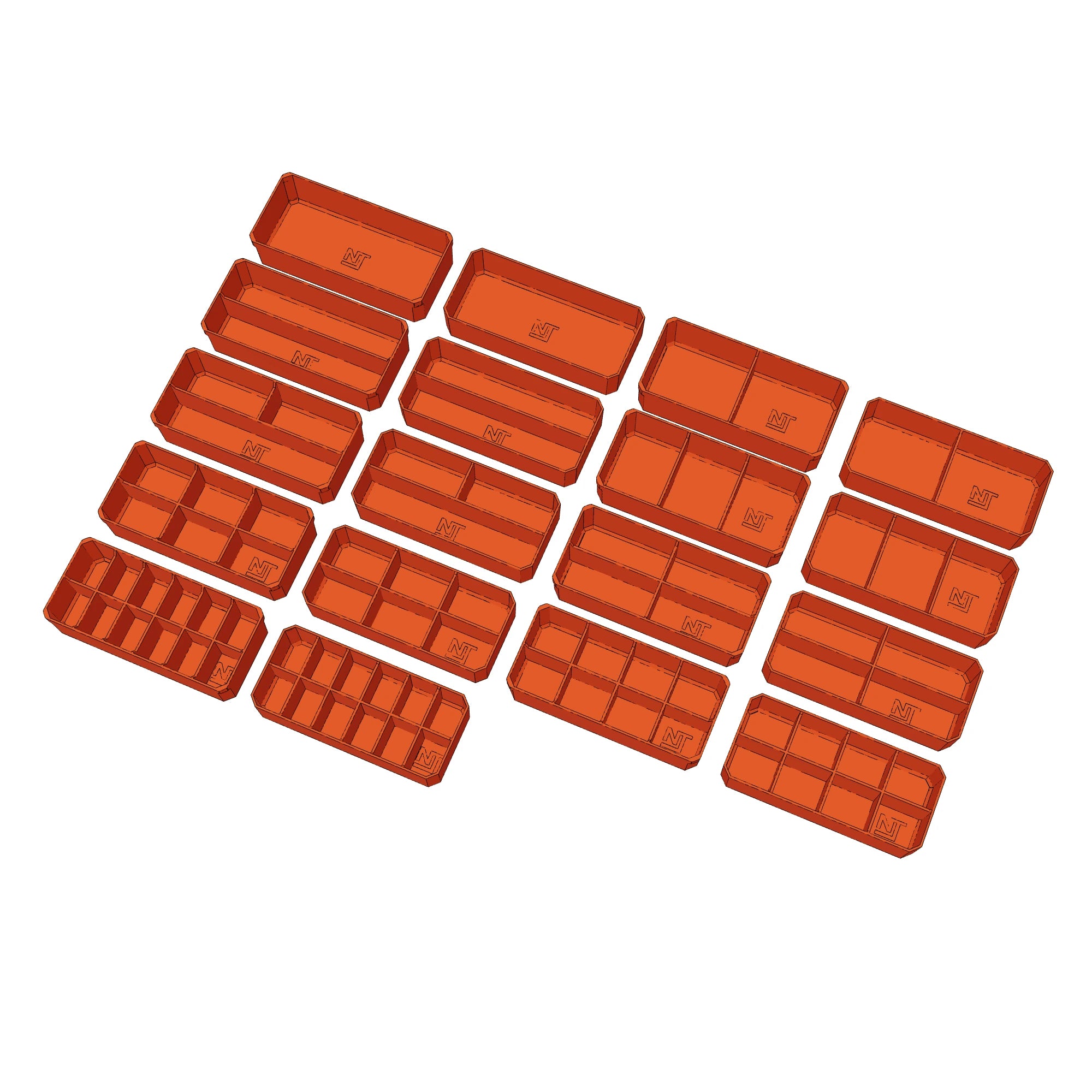 3D print preview Stacking Divider Bins Large for PACKOUT Organizer