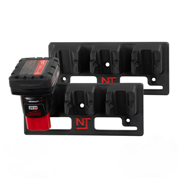 Battery Mounts for Milwaukee M12 Tools Triple (2-Pack)