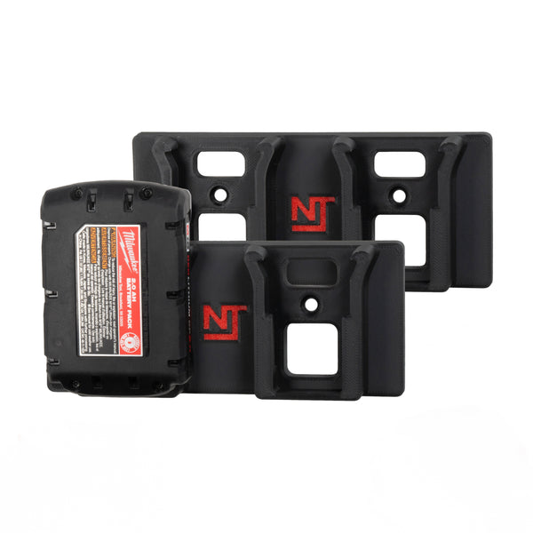 Battery Mounts for Milwaukee M18 Tools Dual (2-Pack)